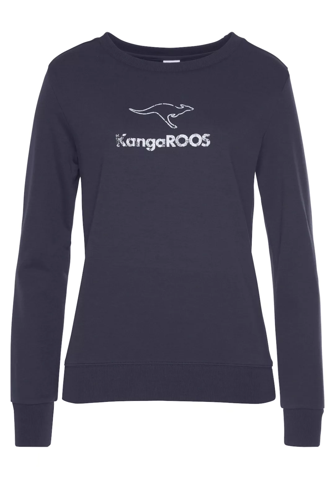 KangaROOS Sweatshirt mit Kontrastfarbenem Logodruck, Loungeanzug günstig online kaufen