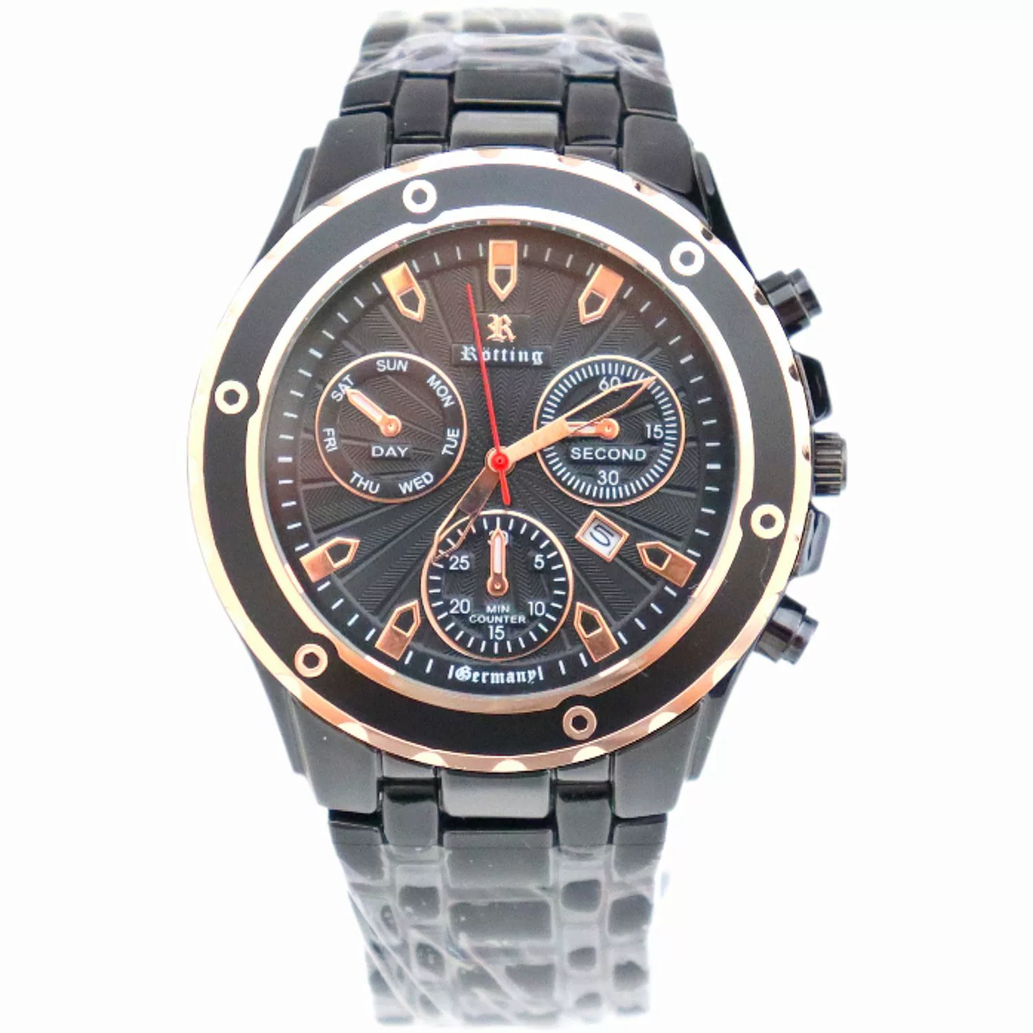 Rötting Design Quarzuhr Herrenuhr schwarzes Ziffernblatt günstig online kaufen