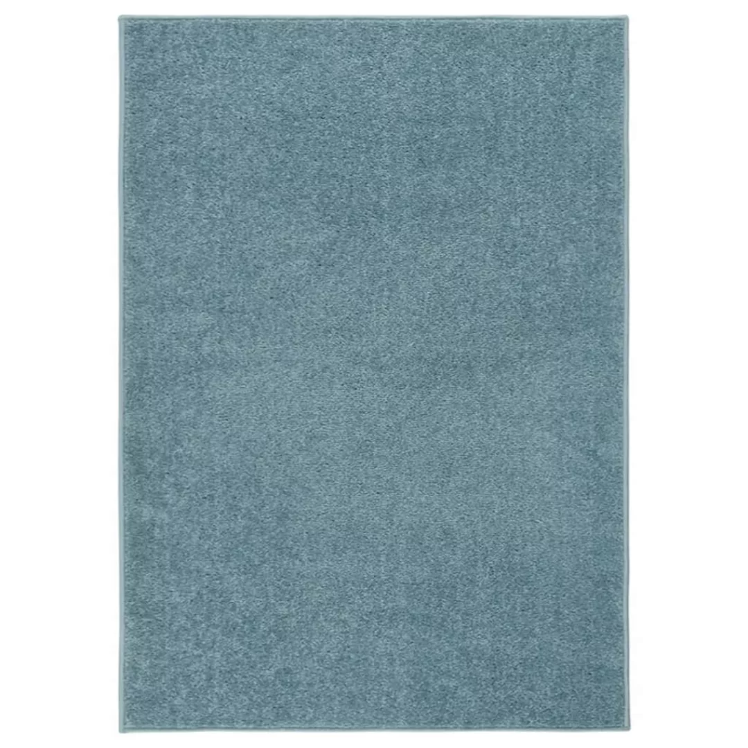 Vidaxl Teppich Kurzflor 140x200 Cm Blau günstig online kaufen