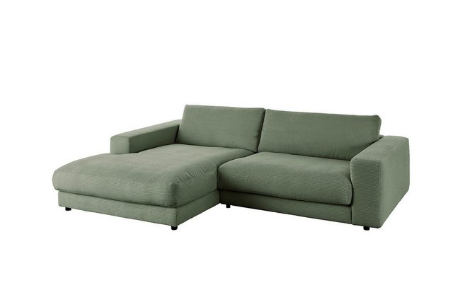 KAWOLA Ecksofa MADELINE, Sofa Cord Longchair rechts od. links versch. Farbe günstig online kaufen