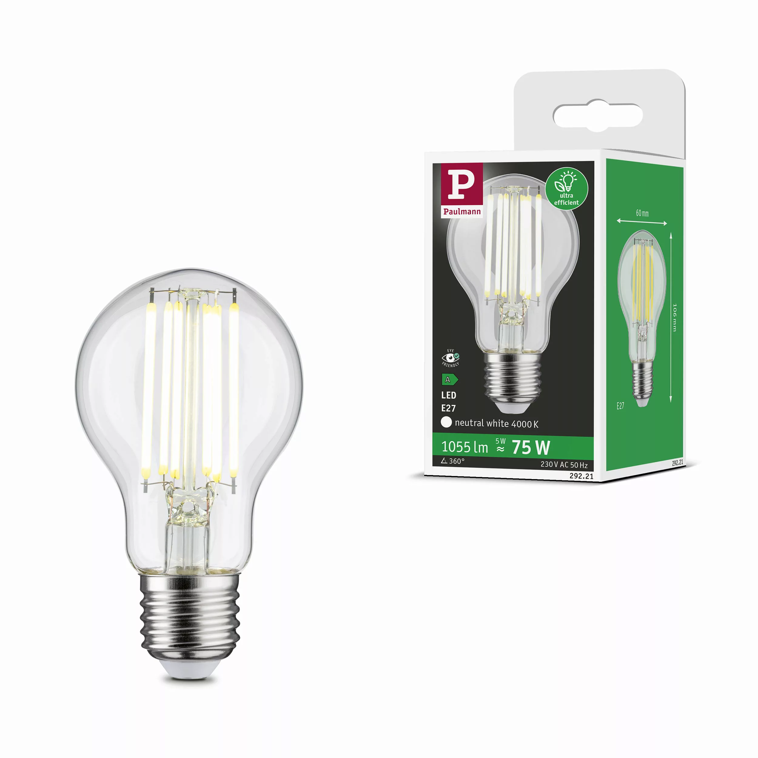 Paulmann LED-Leuchtmittel »Eco-Line Filament 230V LED Birne E27 1er-Set 105 günstig online kaufen