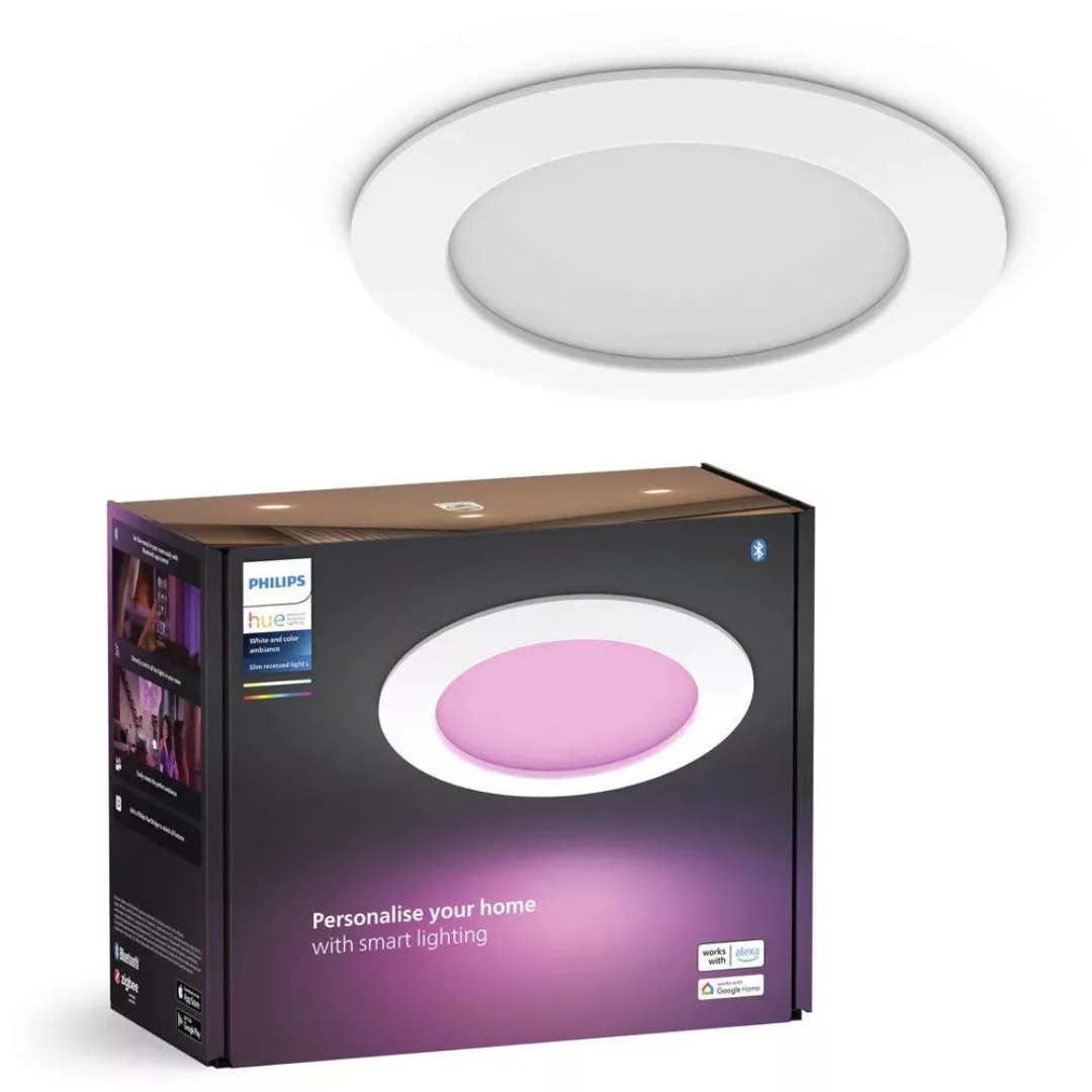 Philips Hue Bluetooth White & Color Ambiance Einbauspot Slim Recessed in We günstig online kaufen