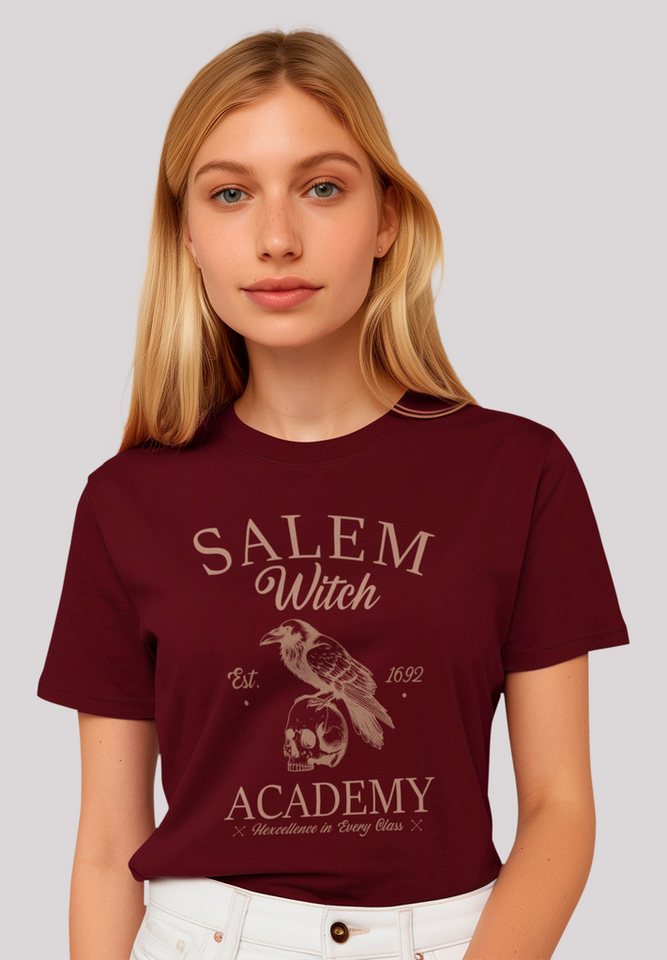 F4NT4STIC T-Shirt Halloween University Salem witch crow skull Premium Quali günstig online kaufen