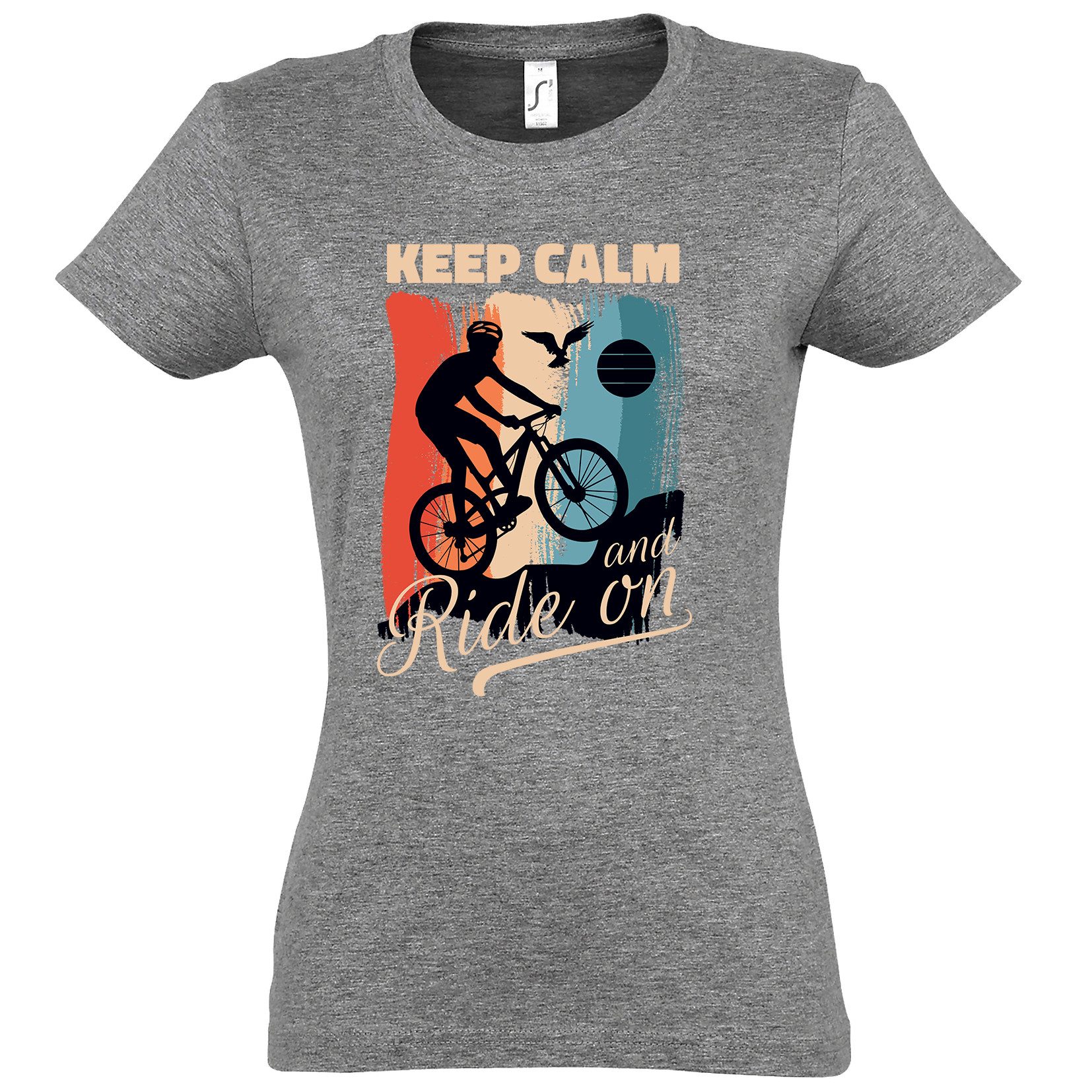 Youth Designz Print-Shirt Keep Calm Fahrrad günstig online kaufen