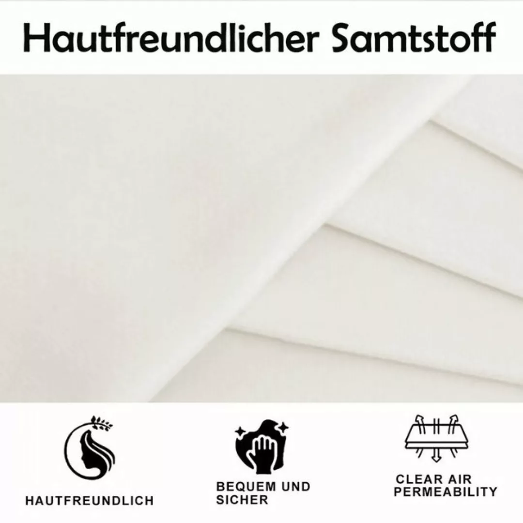 REDOM Polsterbett Doppelbett mit LED-Leuchten und Lattenrost, Samtstoff (mi günstig online kaufen