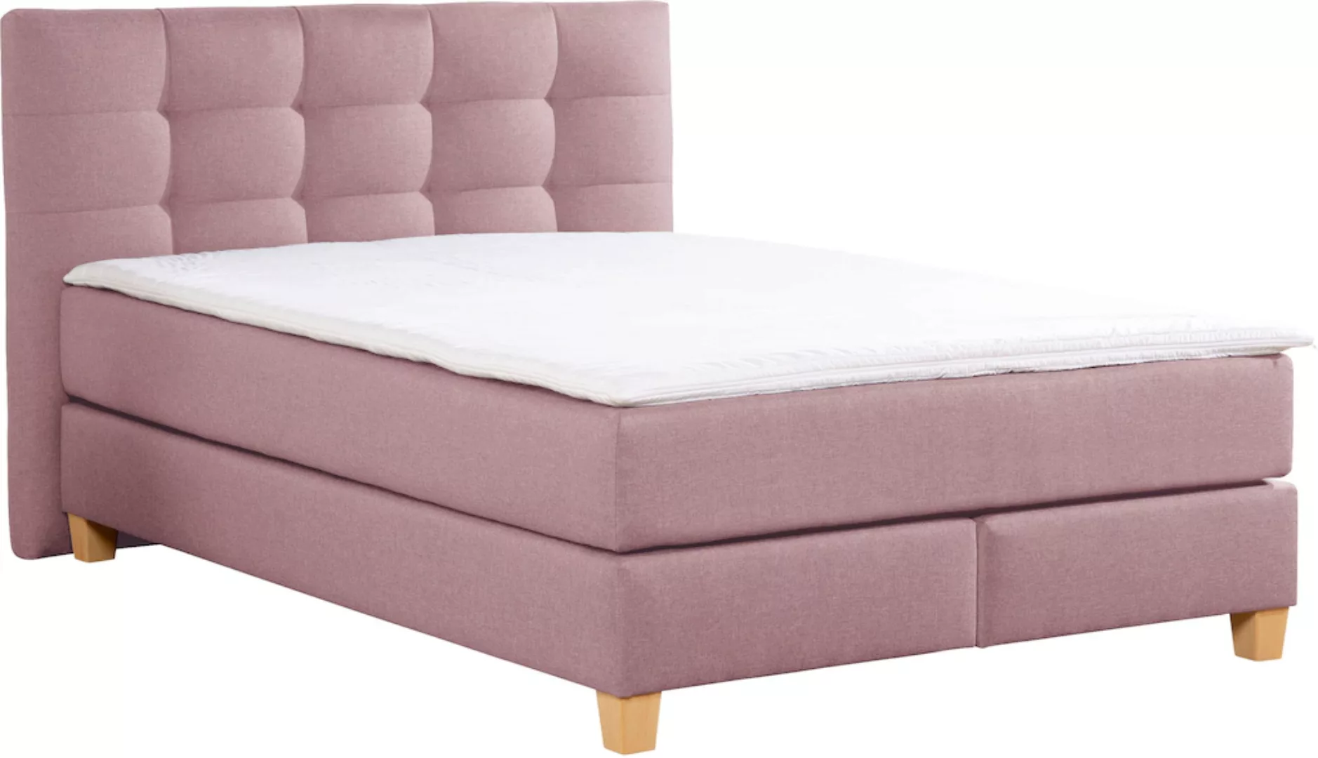 Home affaire Boxspringbett "Moulay", inkl. Topper, in Überlänge 220 cm, 3 H günstig online kaufen