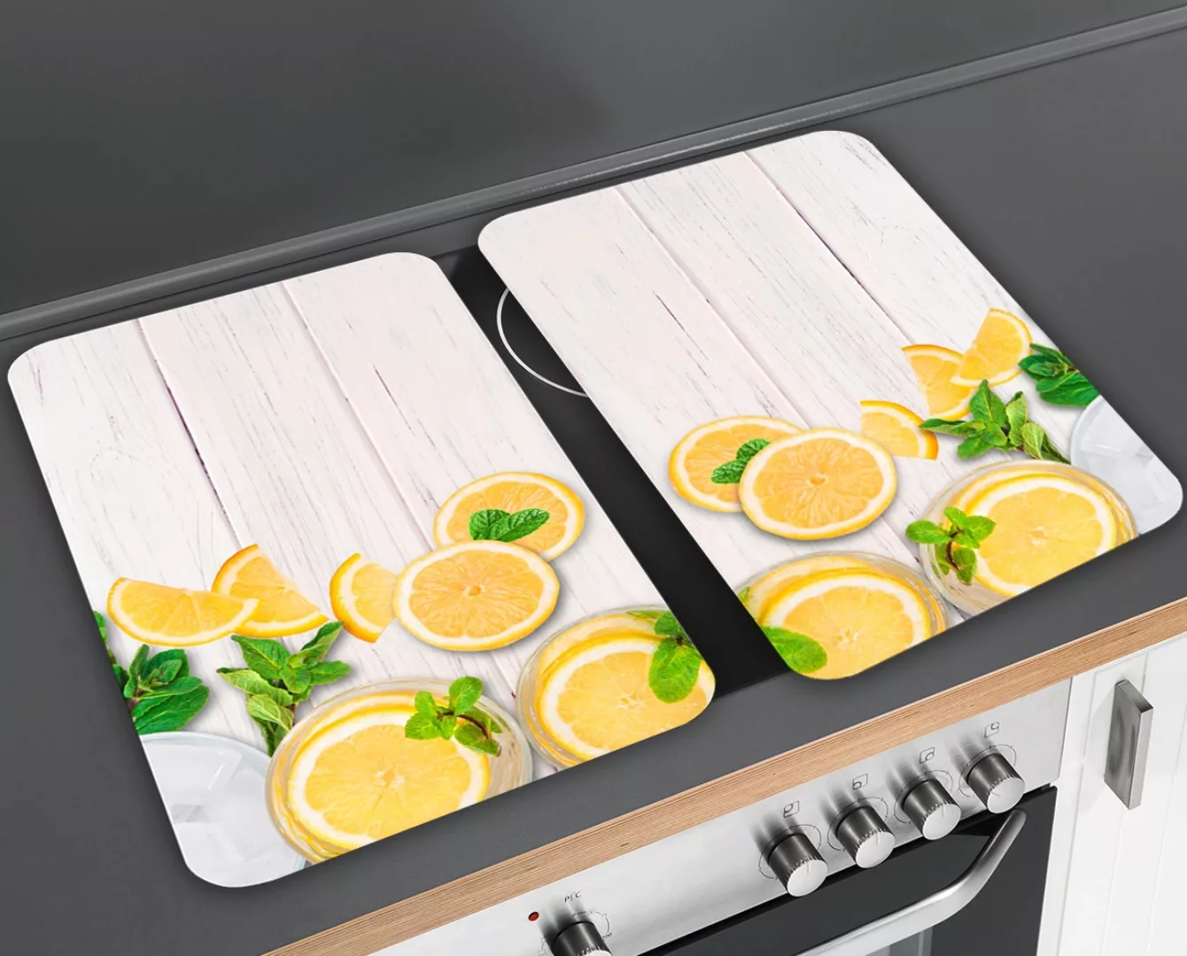 WENKO Herdabdeckplatte Universal Zitronen 2er Set, alle Herdarten mehrfarbi günstig online kaufen