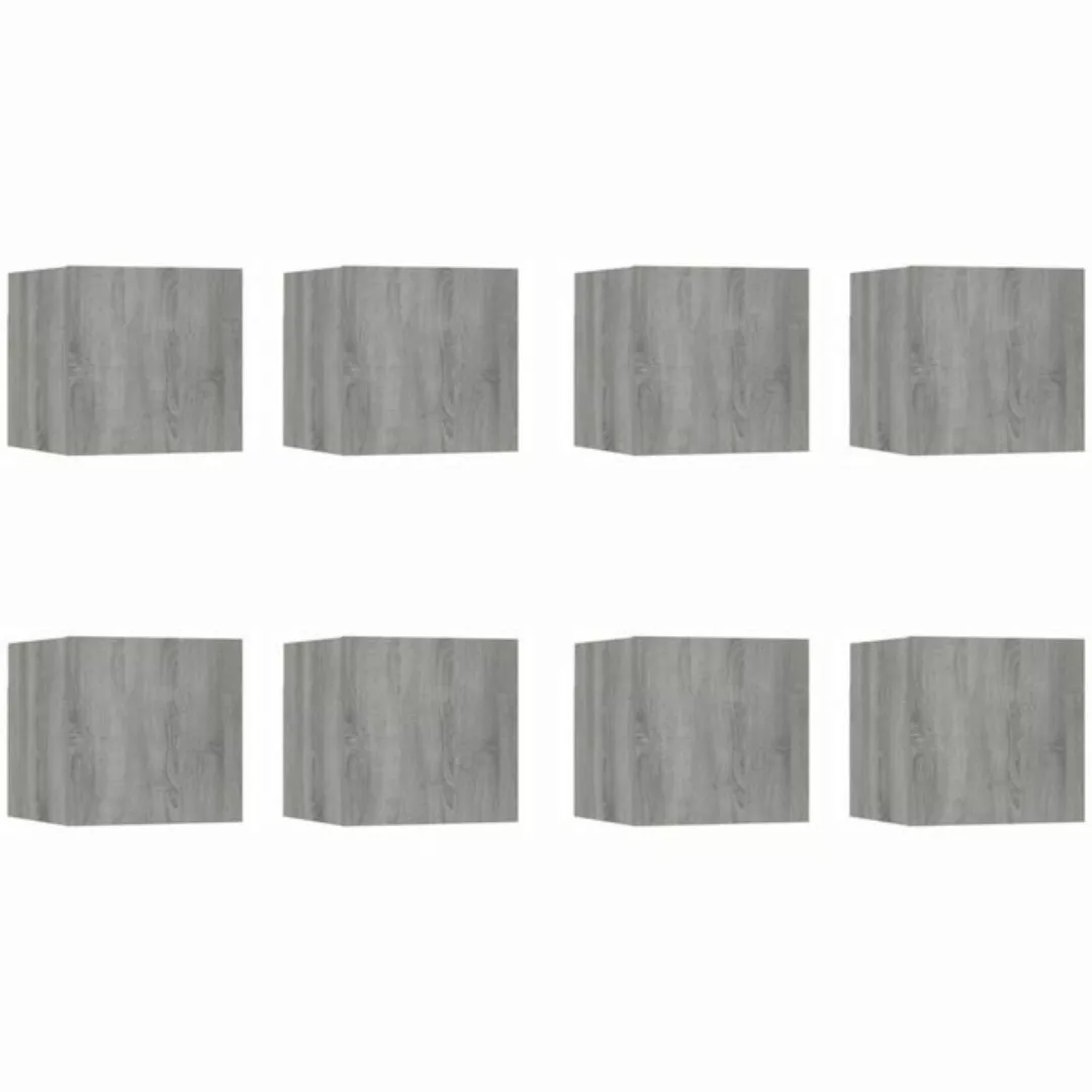 Vidaxl Tv-wandschrank 8 Stk. Grau Sonoma 30,5x30x30 Cm günstig online kaufen