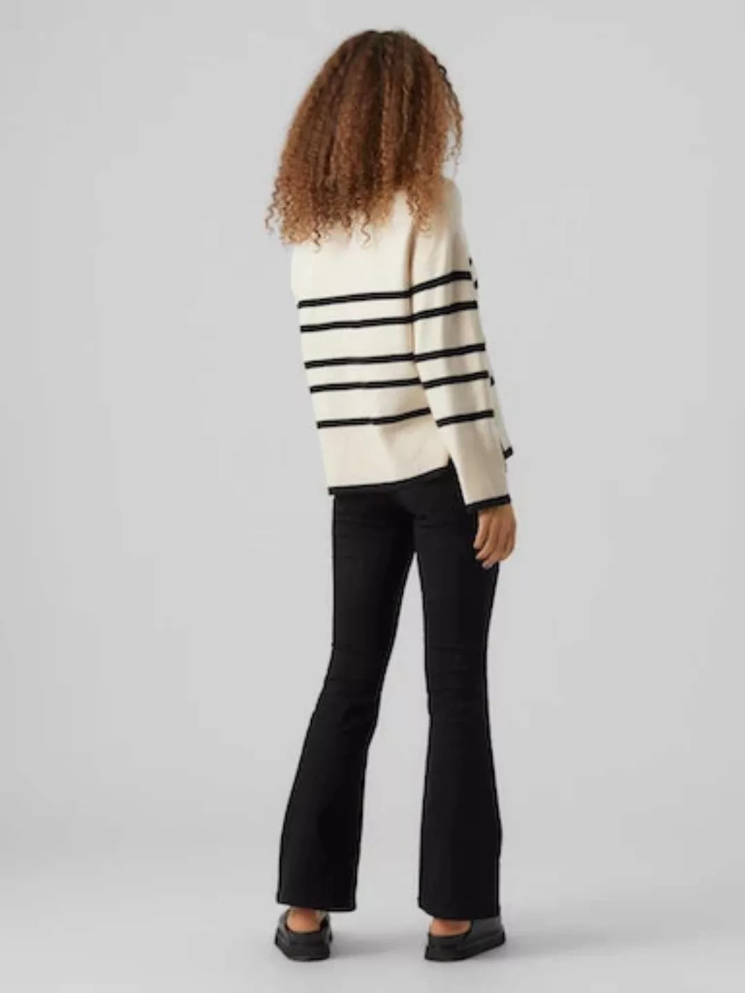 Vero Moda Rundhalspullover "VMSABA LS O-NECK STRIPE PULLOVER GA NOOS", mit günstig online kaufen