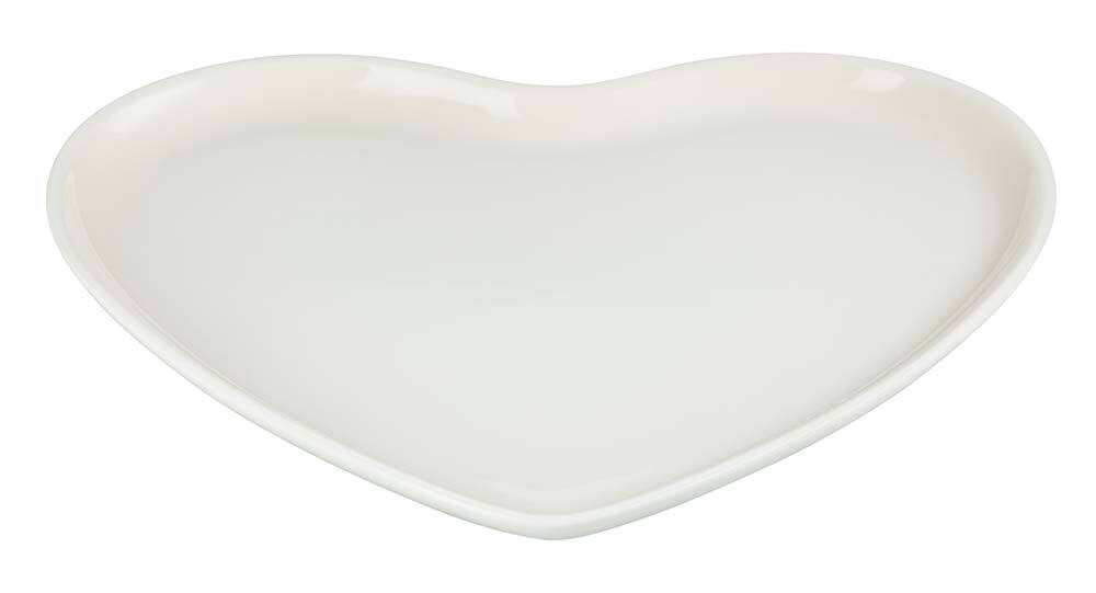 Le Creuset Servierplatte Herzform Steinzeug Meringue 32cm günstig online kaufen