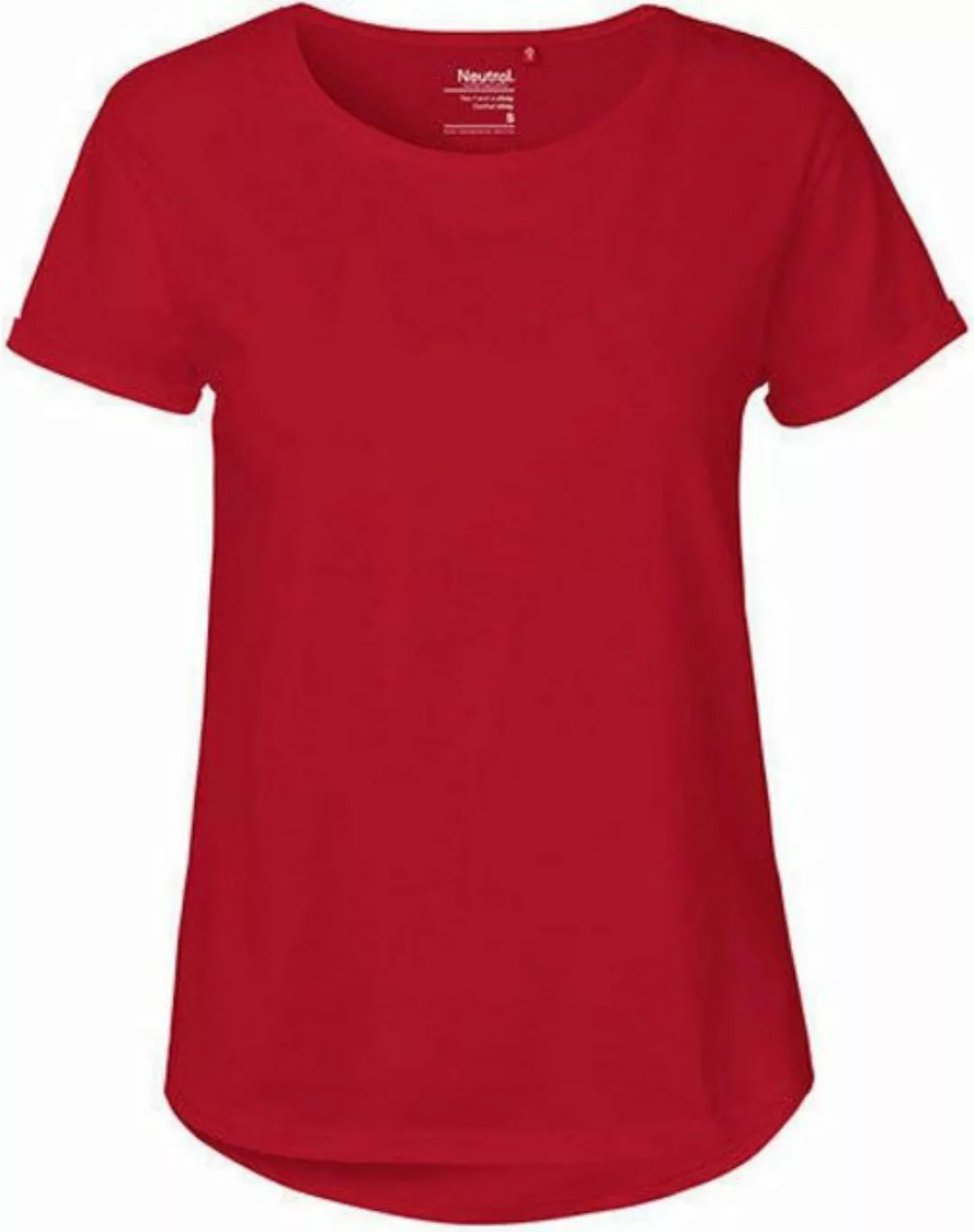 Neutral Rundhalsshirt Damen Roll Up Sleeve T-Shirt / Single Jersey Strick günstig online kaufen