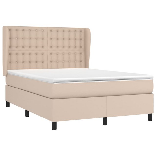 vidaXL Boxspringbett Bett Boxspringbett mit Matratze & Topper Kunstleder ve günstig online kaufen