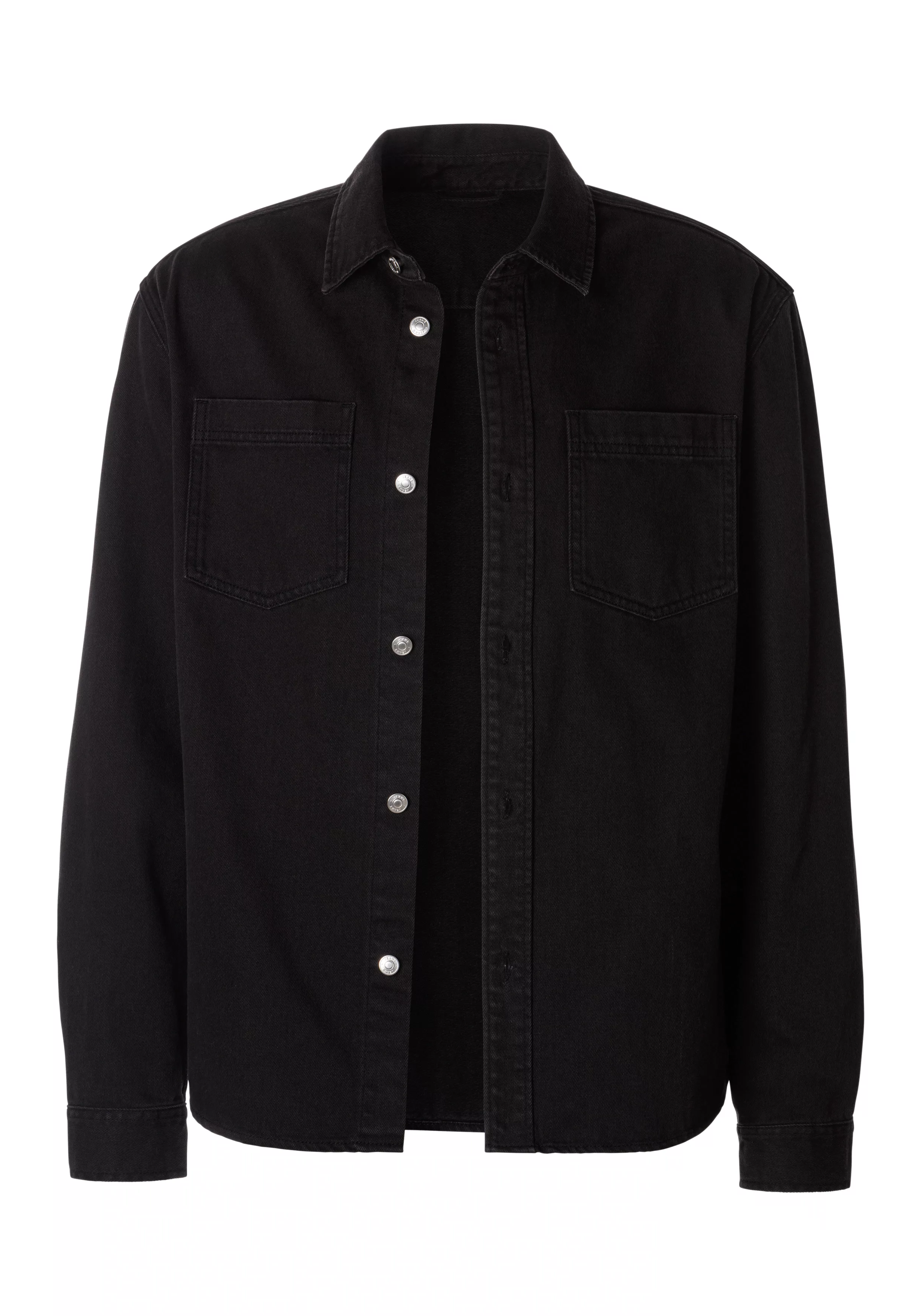 John Devin Hemdjacke, weites Overshirt aus Baumwolle, mit aufgesetzten Tasc günstig online kaufen