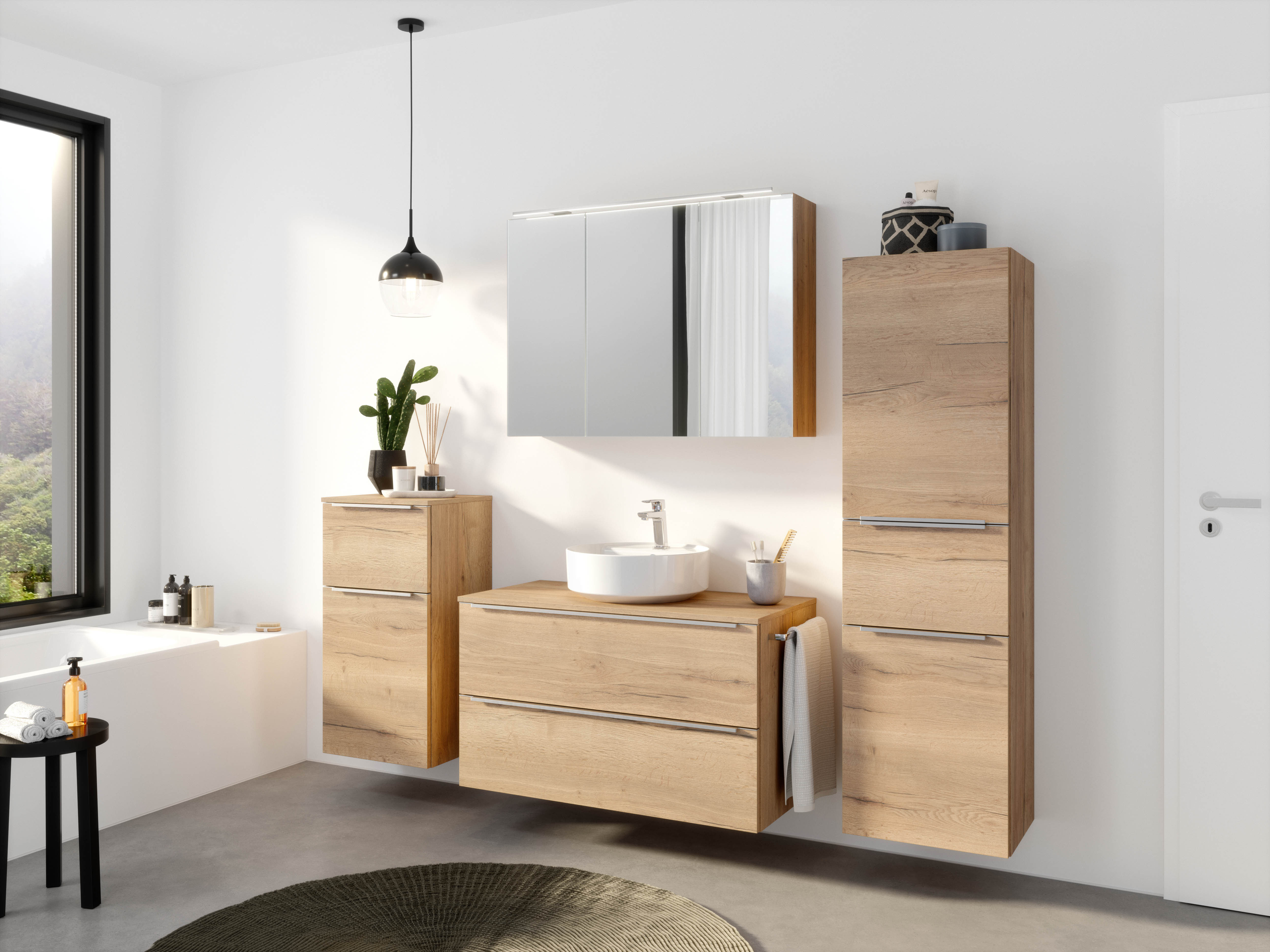 nobilia® Badmöbel-Set »Alvene«, (1 St., vormontiert, mit Soft-Close), in vi günstig online kaufen