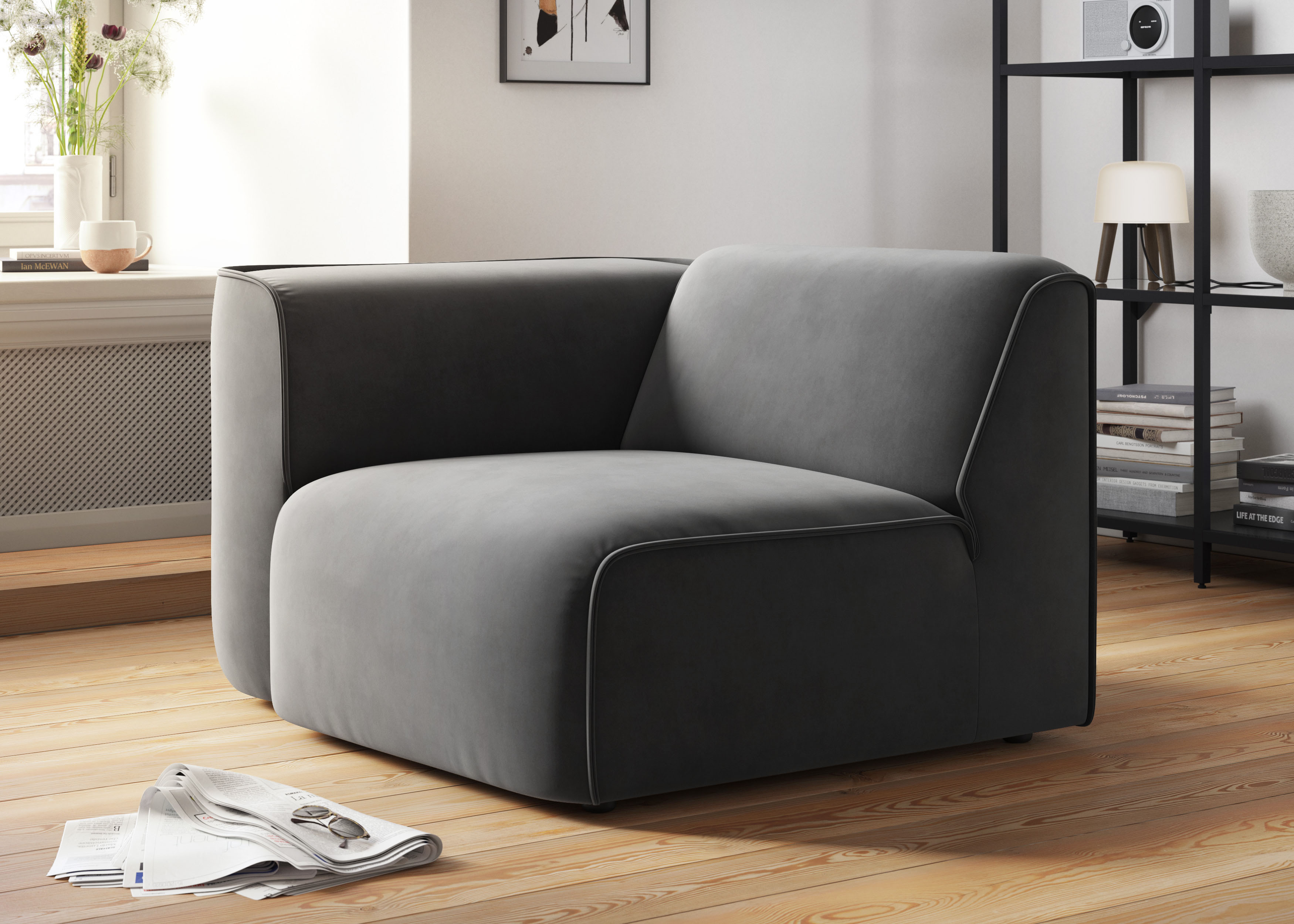 RAUM.ID Sessel "Merid Sofa-Eckelement, Maße B/T/H: 109/97/46 cm", als Modul günstig online kaufen