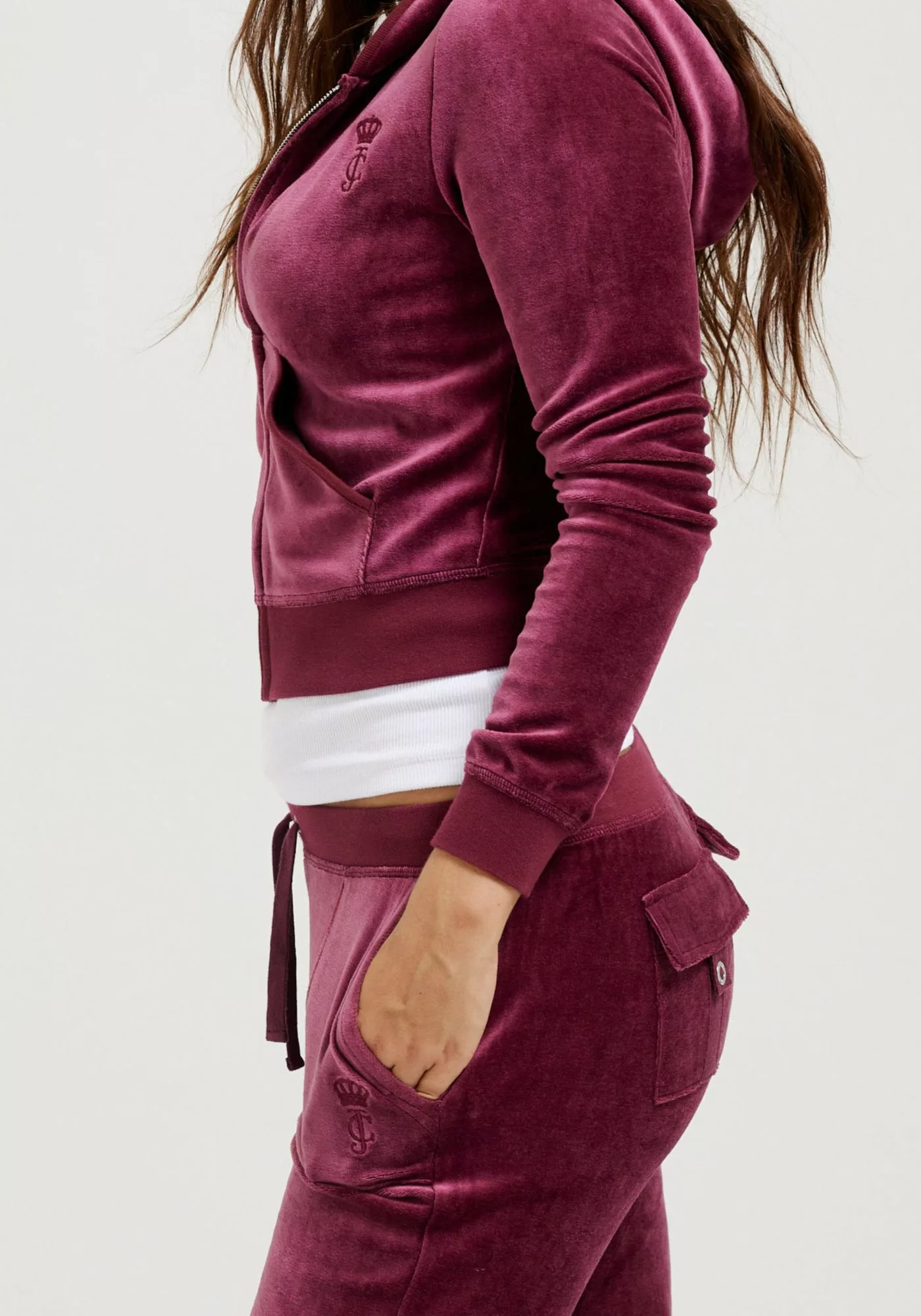 Juicy Couture Kapuzennickijacke "HERITAGE ROBYN HOODIE Damen", mit Kapuze, günstig online kaufen