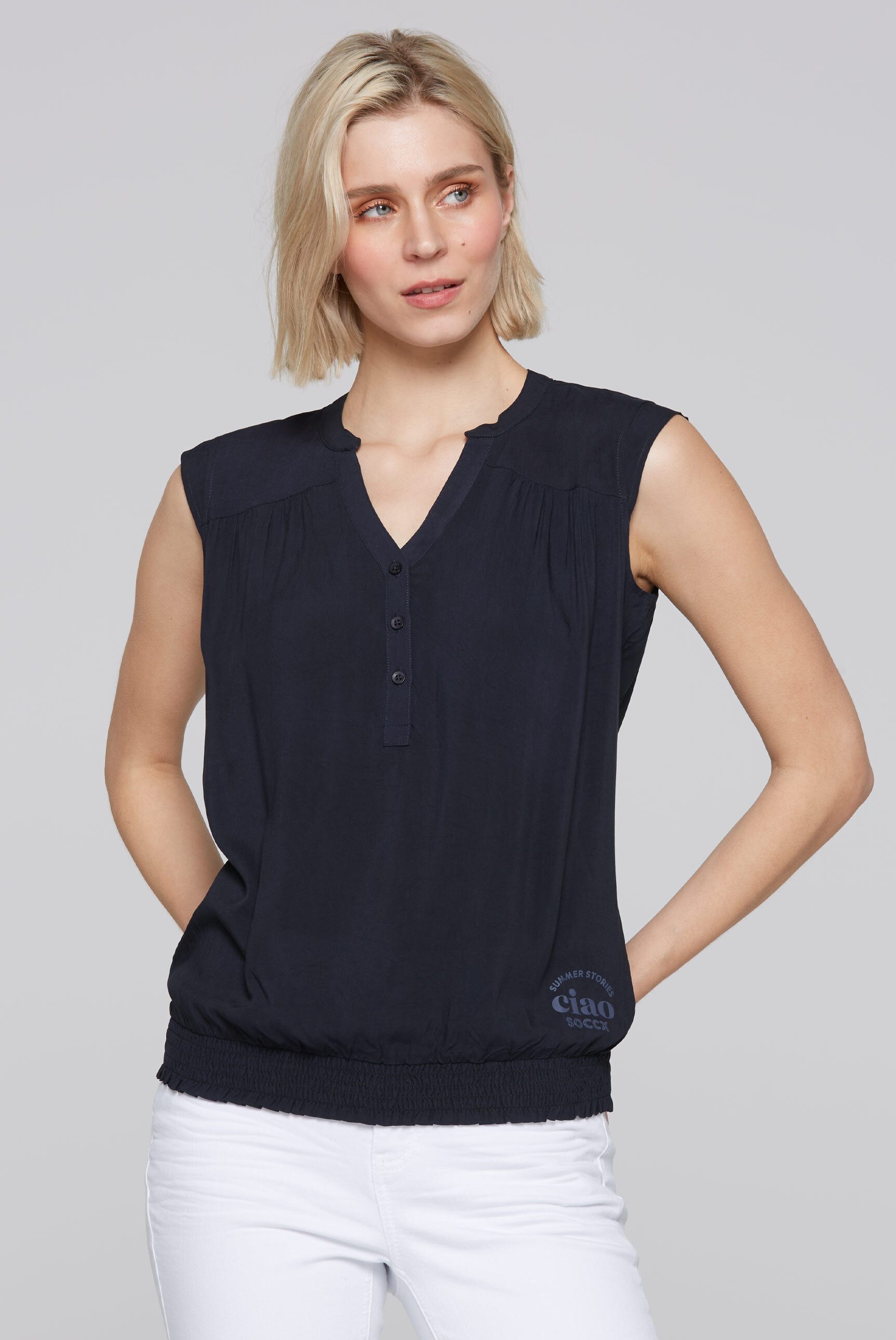 SOCCX Schlupfbluse, mit Gummizug günstig online kaufen