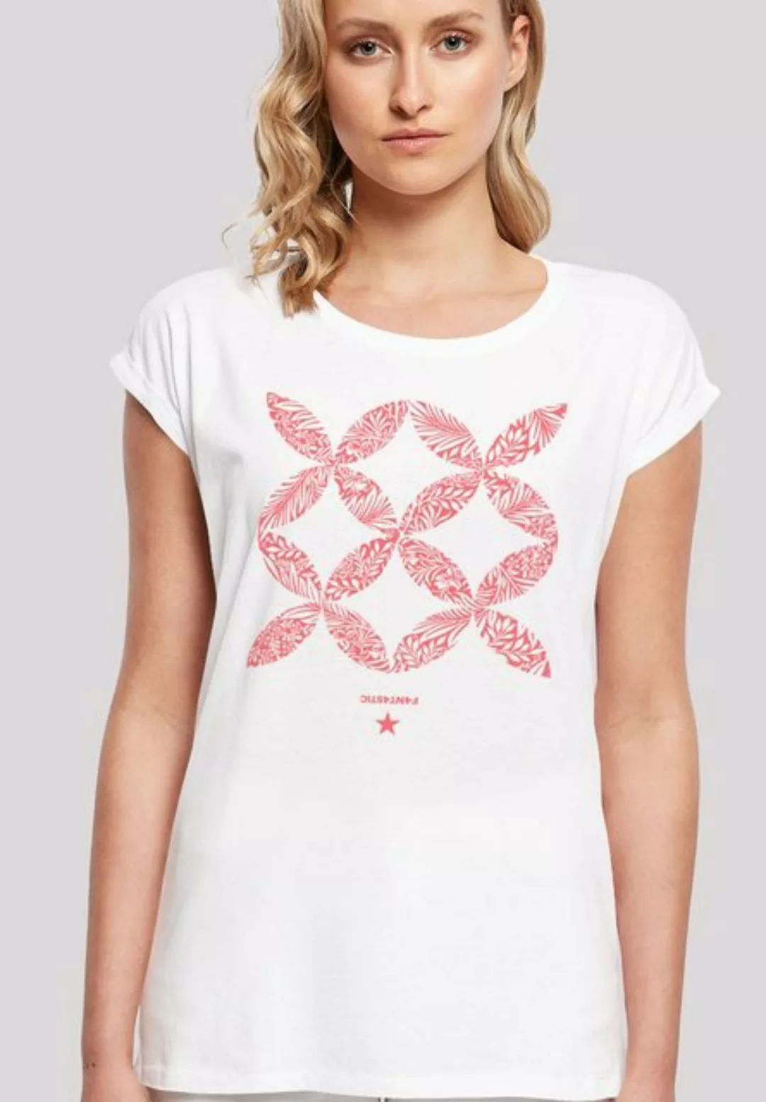 F4NT4STIC T-Shirt Blumenmuster Coral Print günstig online kaufen
