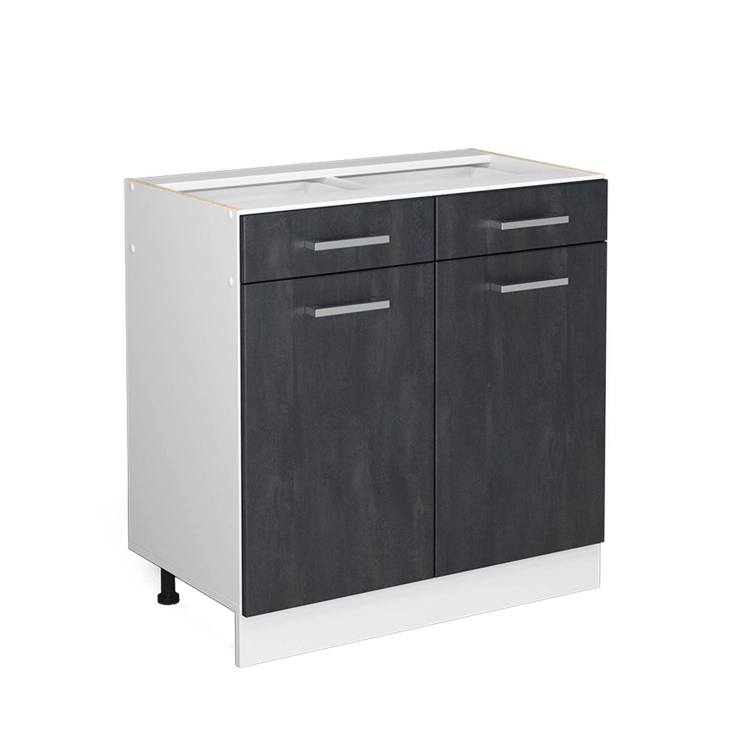 Vicco Unterschrank R-Line, Schwarz Beton/Weiß, 80 günstig online kaufen