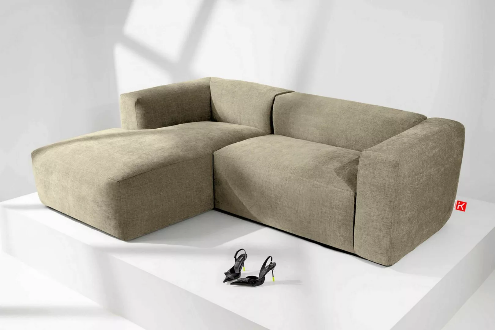 KONSIMO® Ecksofa Links Ecksofa BUFFO, hergestellt in der EU,extrem weicher günstig online kaufen