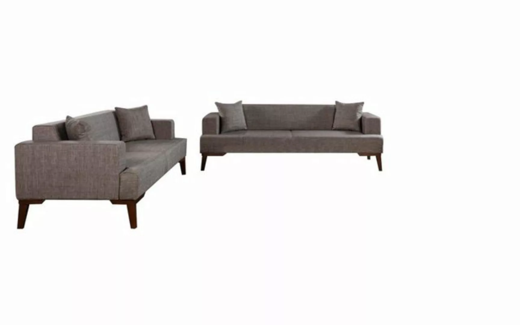 JVmoebel Sofa Graue Sofagarnitur Set Couch Sofa Polster 3+3+1 Sitzer Möbel, günstig online kaufen