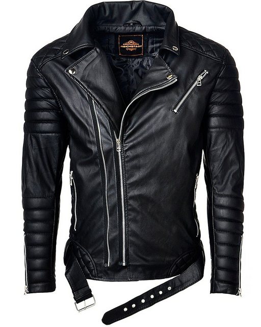 Reichstadt Lederjacke Reichstadt Herren Kunstlederjacke RS001 PU black - si günstig online kaufen