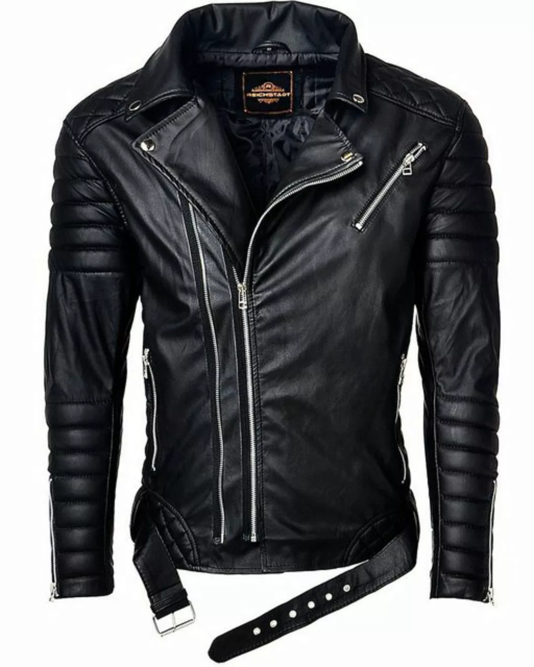 Reichstadt Lederjacke Reichstadt Herren Kunstlederjacke RS001 PU black - si günstig online kaufen