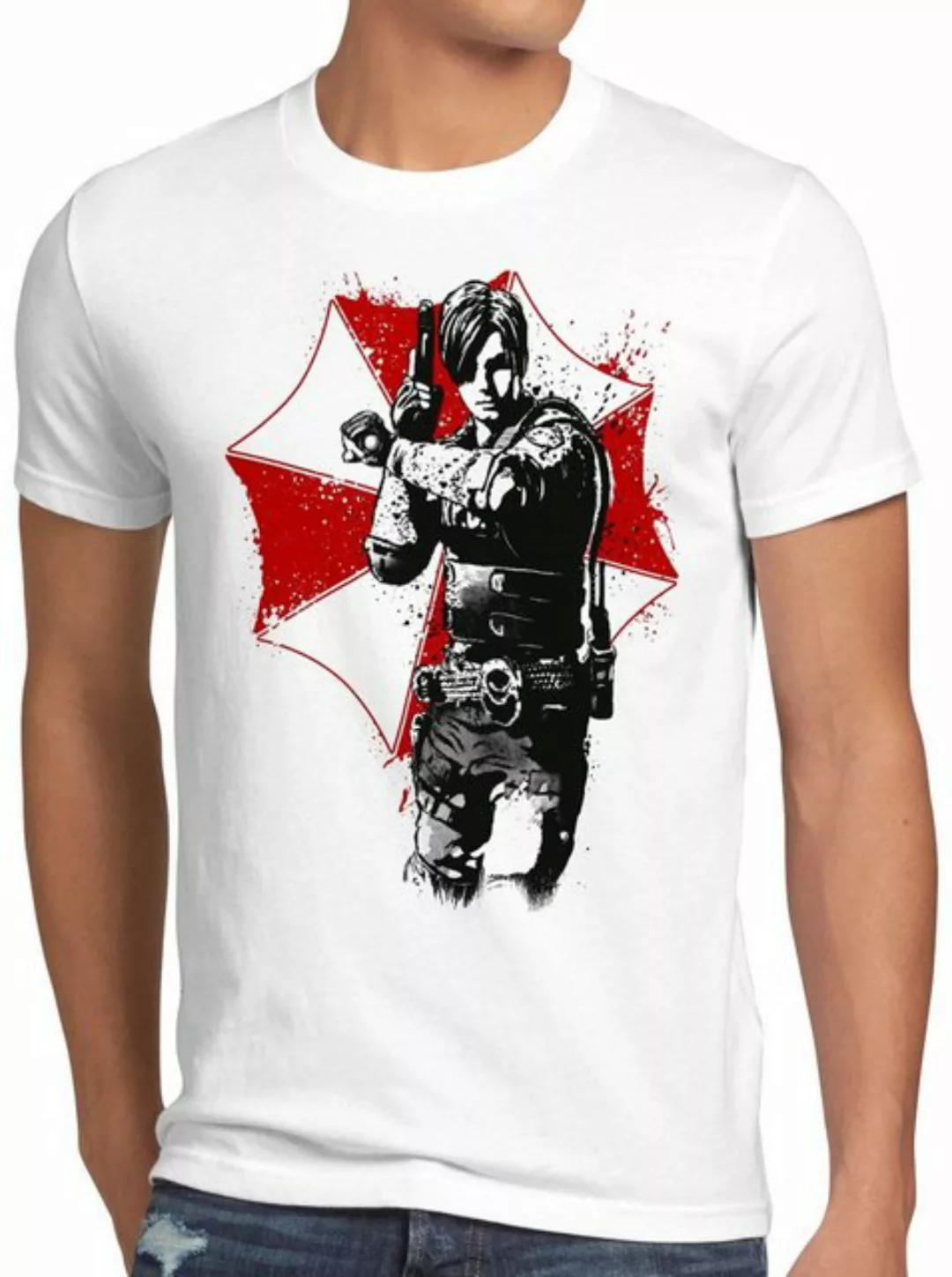 style3 Print-Shirt Herren T-Shirt Raccoon City Police virus epidemie videos günstig online kaufen