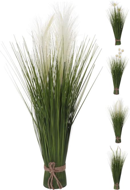 GRASSTRAUCH MIT BLUMEN Kunstpflanze 1 Stück 4 Sorten unsortiert Polypropyle günstig online kaufen