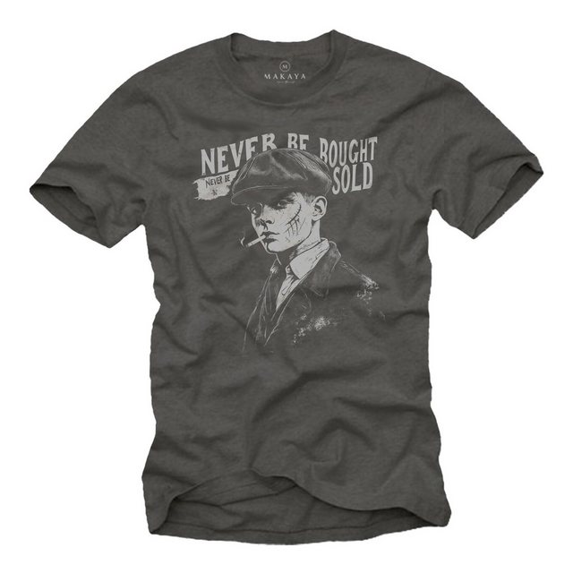 MAKAYA T-Shirt Herren Kurzarm mit Druck > Never Be Bought < Blinder Spruch günstig online kaufen