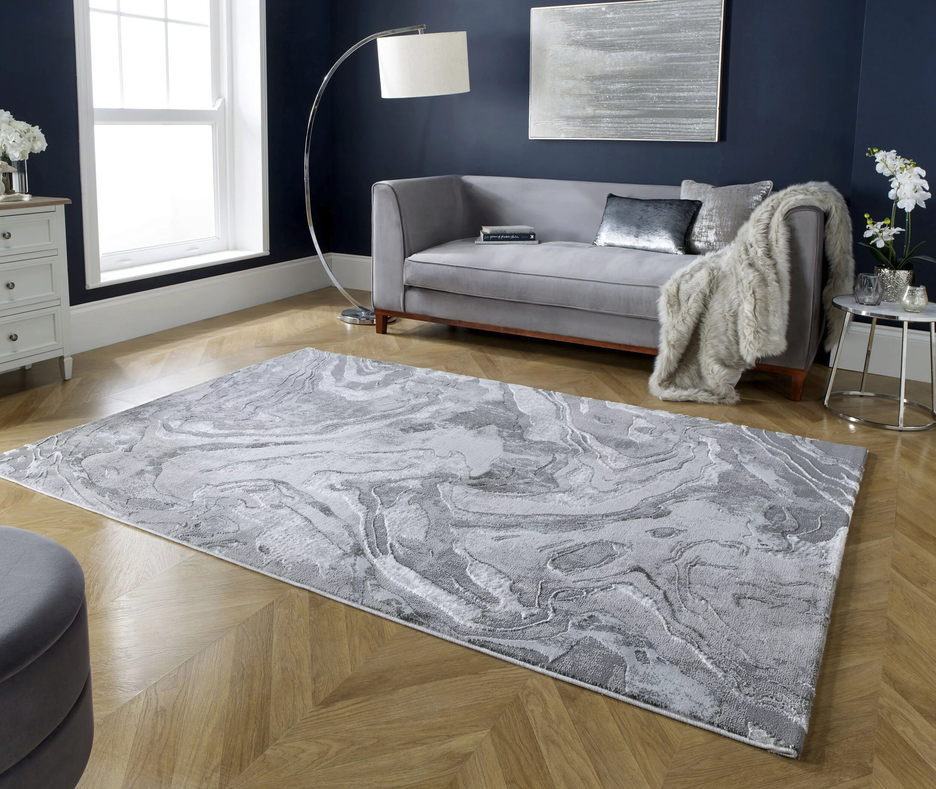 FLAIR RUGS Teppich »Marbled«, rechteckig, dezenter Glanz, mehrfarbig, moder günstig online kaufen