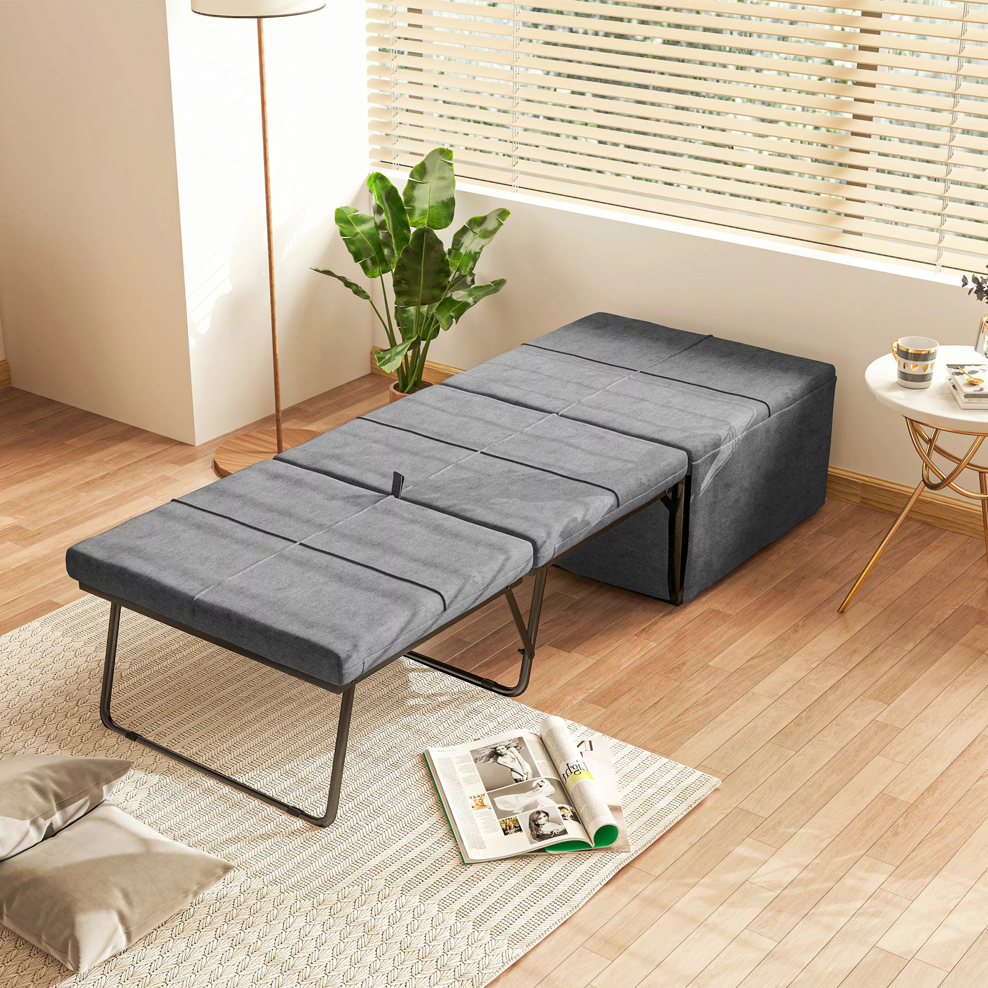 HOMCOM Klappbett ca. 190x60 cm Gästebett mit 8cm Schaumstoff Matratze, falt günstig online kaufen