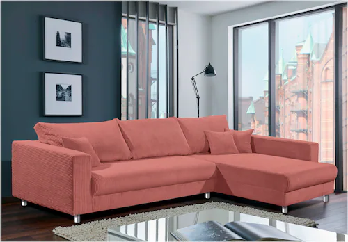 INOSIGN Ecksofa "153", Inkl. Schlaffunktion und großen Strauraum günstig online kaufen