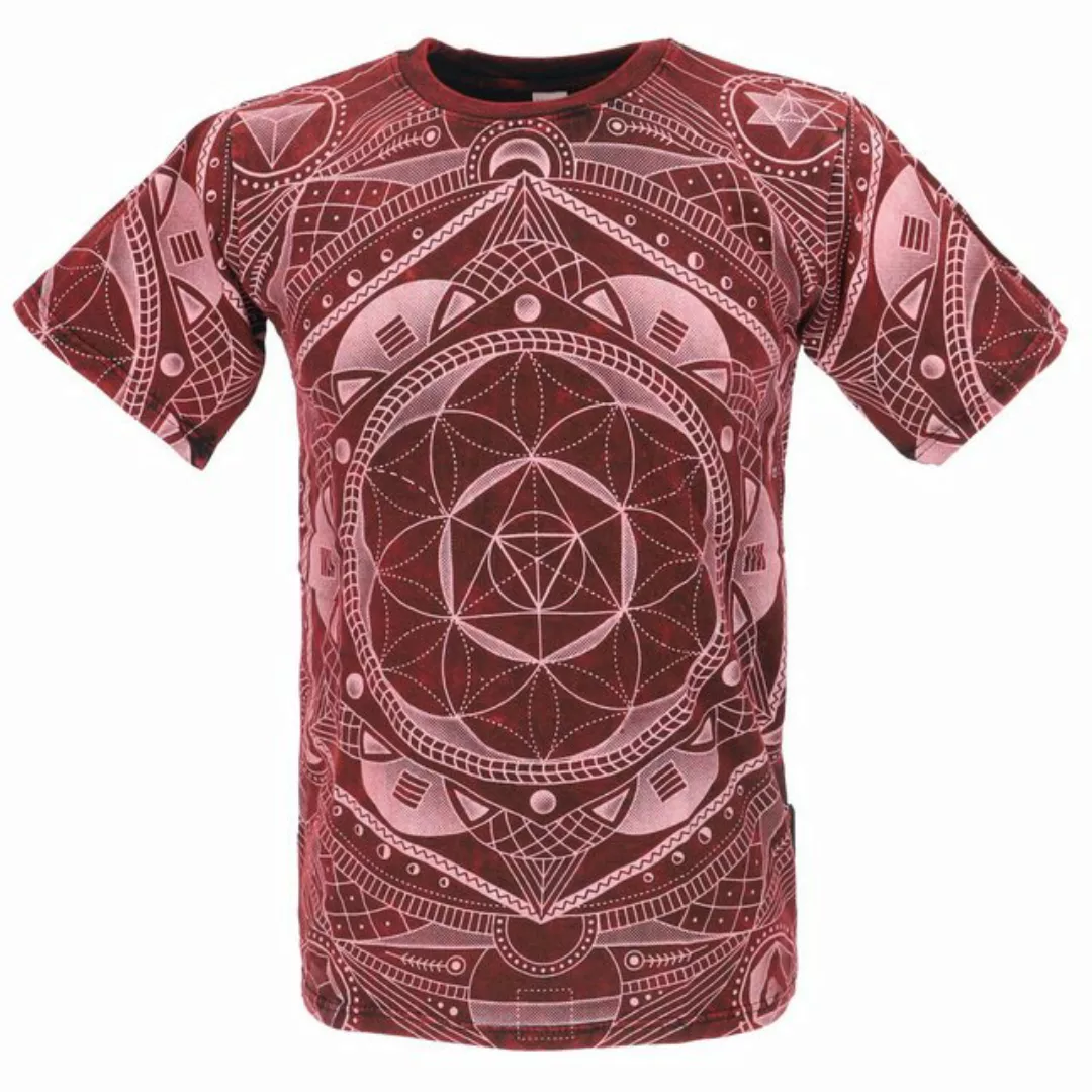 Guru-Shop T-Shirt Tibet & Buddhist Art T-Shirt, Flower of Life.. alternativ günstig online kaufen