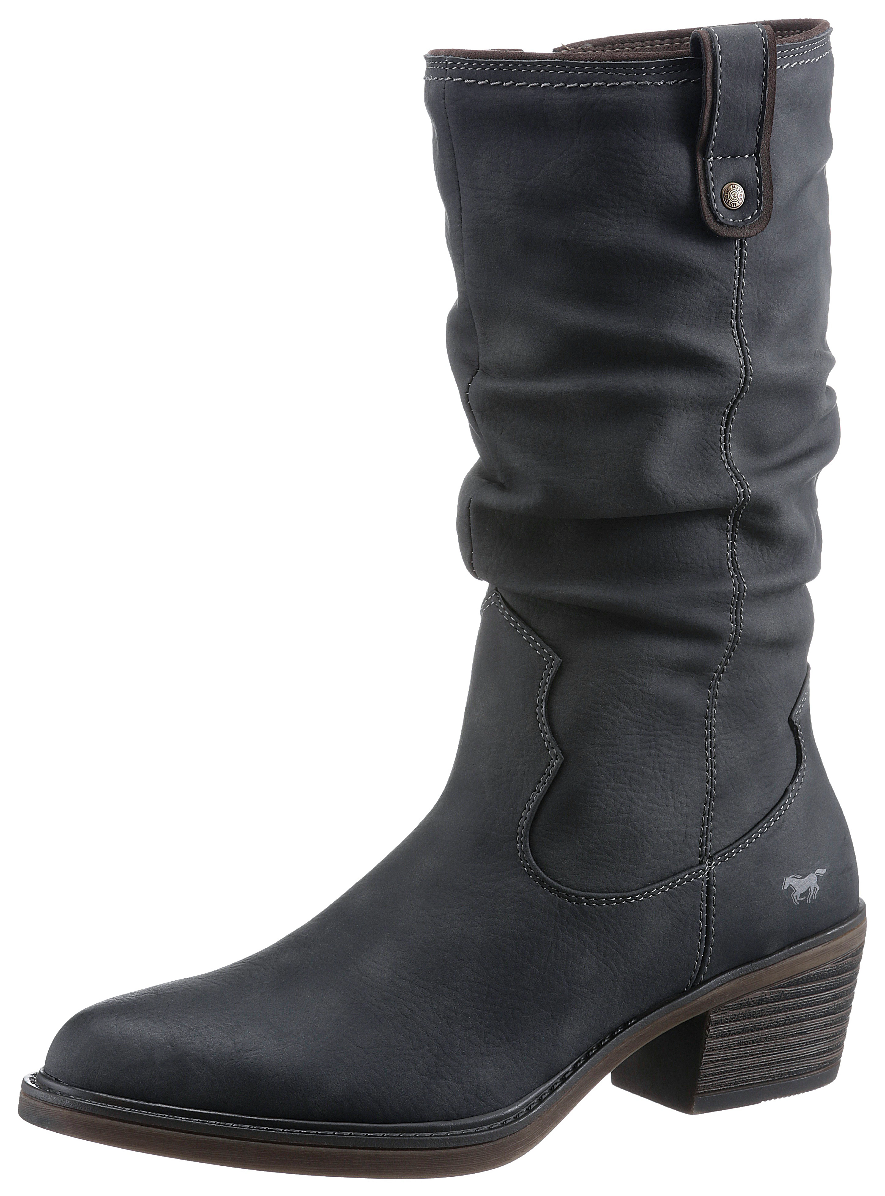 Mustang Shoes Cowboystiefel, mit gerafftem slouchy Schaft günstig online kaufen