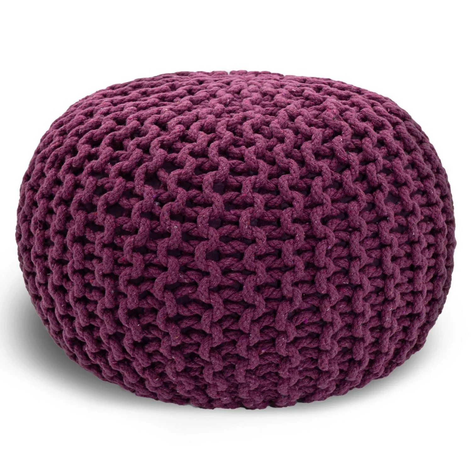 Casamia Pouf 45cm Sitzpouf Bodenkissen Hocker Baumwolle Violett günstig online kaufen