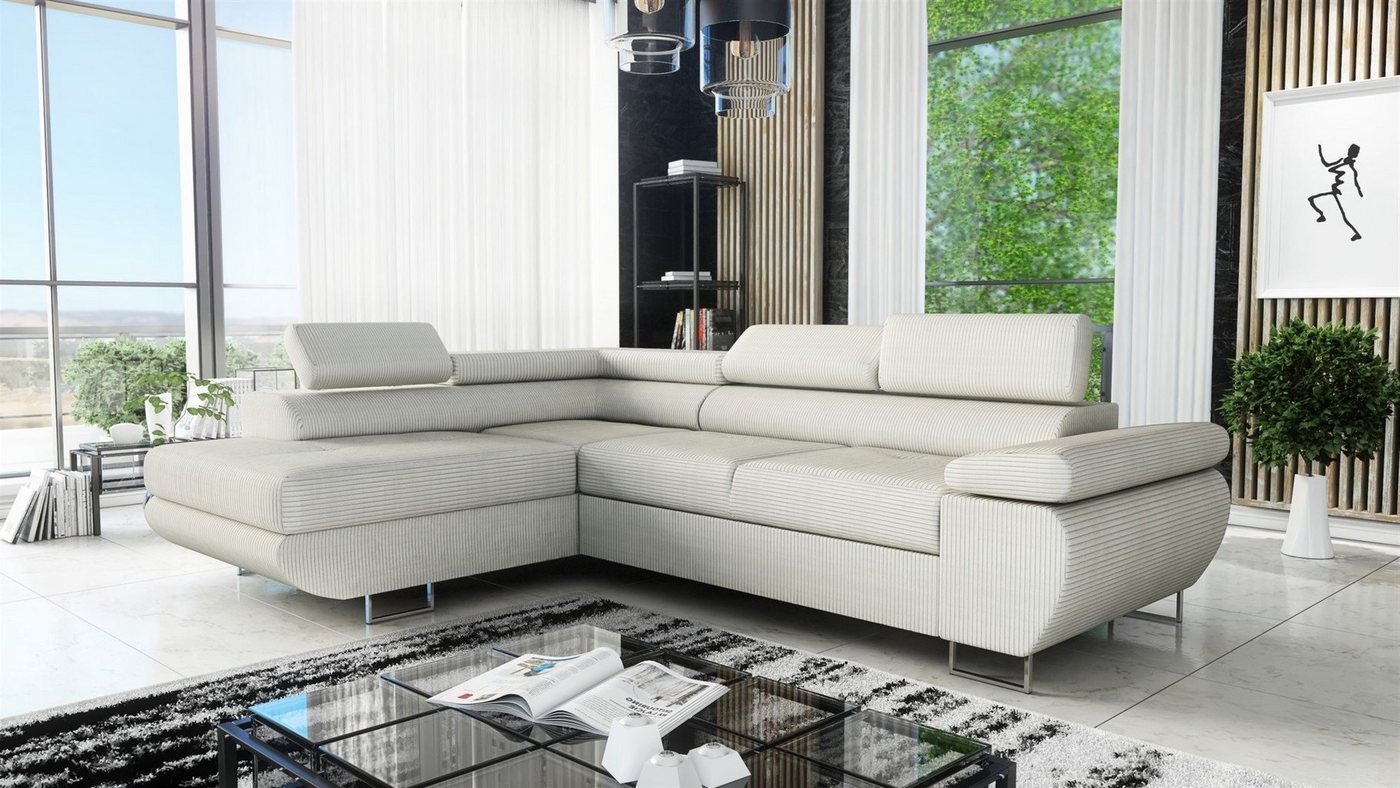 Fun Möbel Ecksofa Ecksofa Sofa ELON in Stoff Scala mit Schlaffunktion und O günstig online kaufen