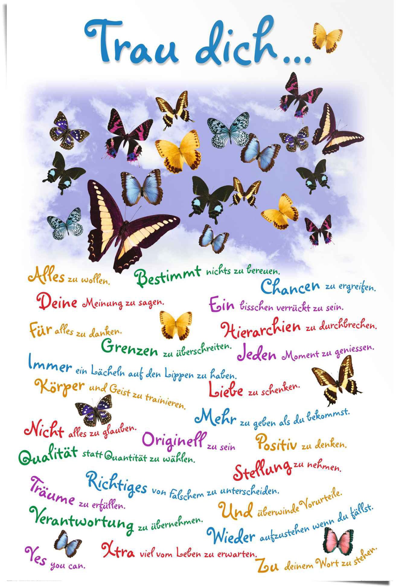 Reinders Poster "Trau dich…", (1 St.) günstig online kaufen