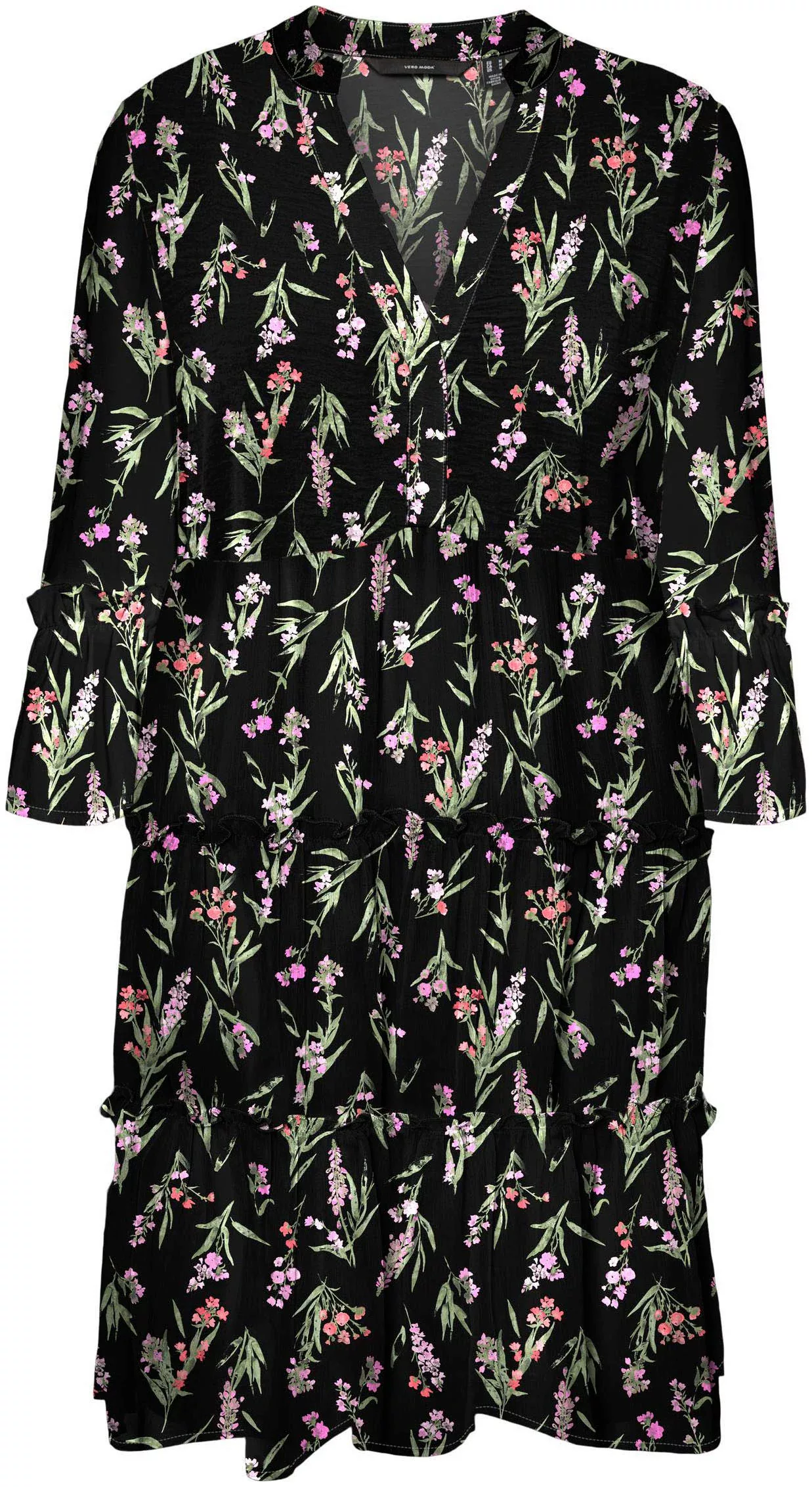 Vero Moda Minikleid "VMEASY 3/4 SHORT DRESS R1 WVN GA", mit Rüschen günstig online kaufen
