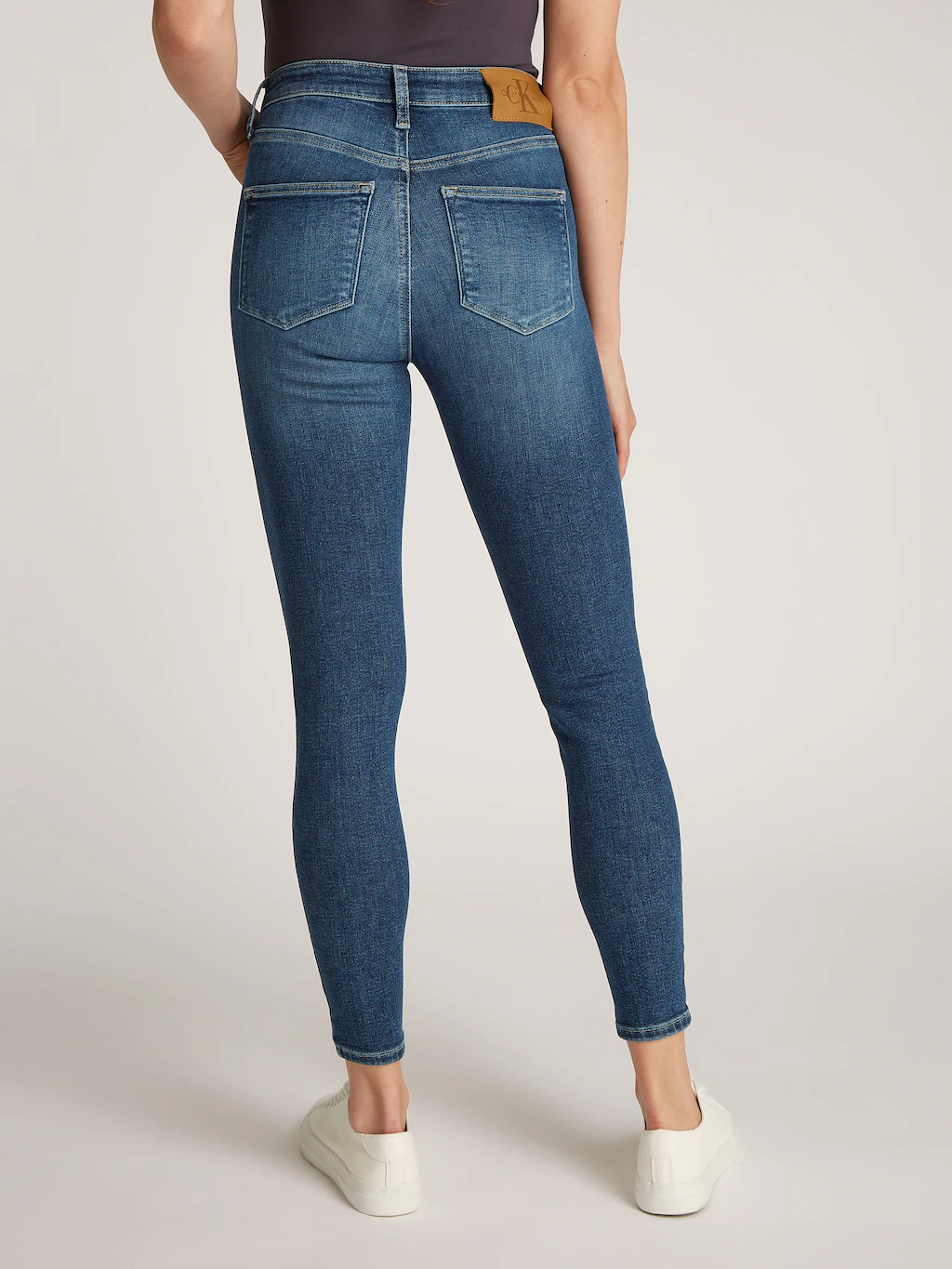 Calvin Klein Jeans Skinny-fit-Jeans "HIGH RISE SUPER SKINNY ANKLE", mit Sto günstig online kaufen