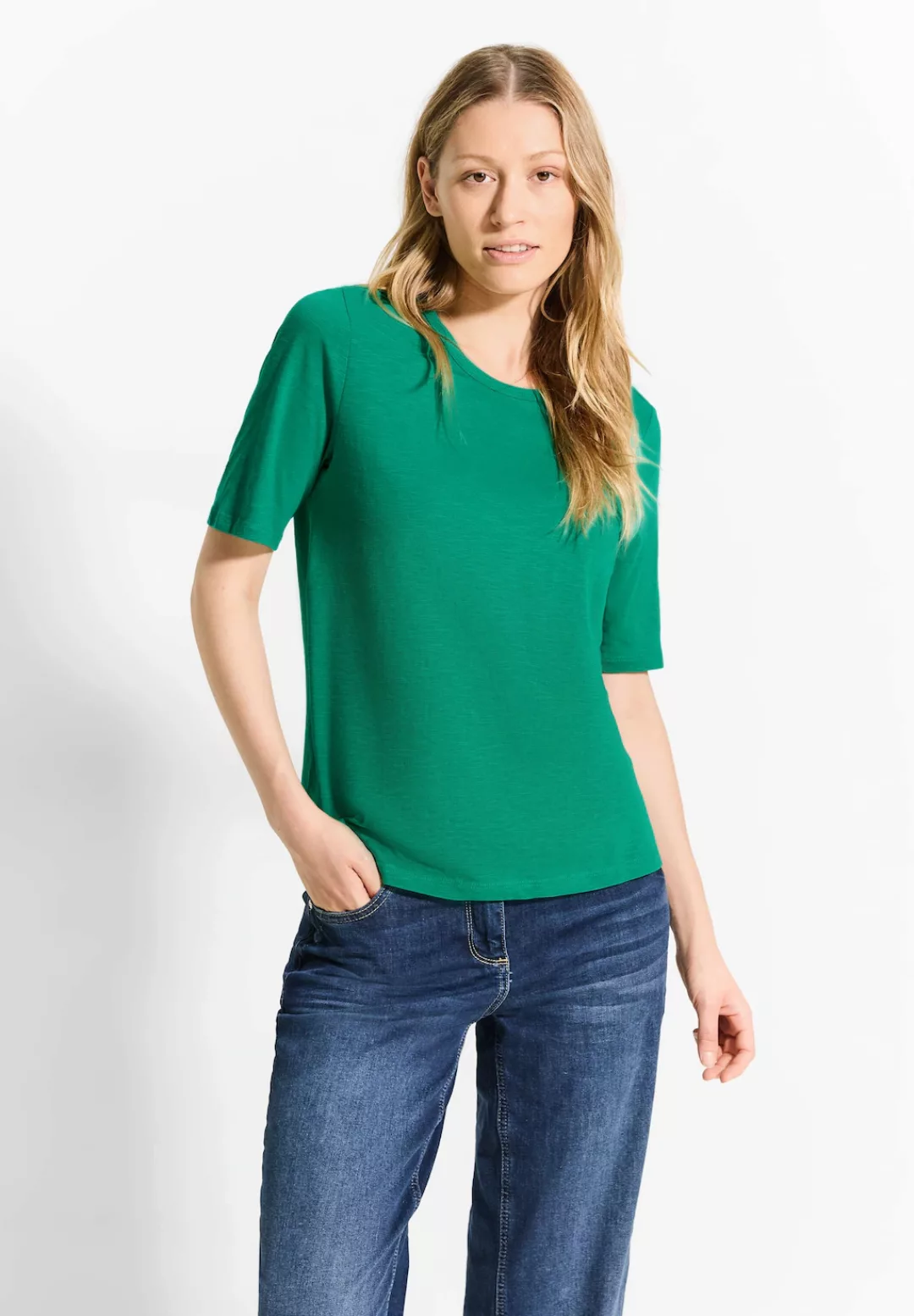 Cecil T-Shirt mit Flammgarn Optik günstig online kaufen