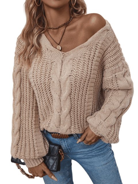 YRIIOMO Strickpullover Damenmode Rollkragenpullover Damen Herbst und Winter günstig online kaufen