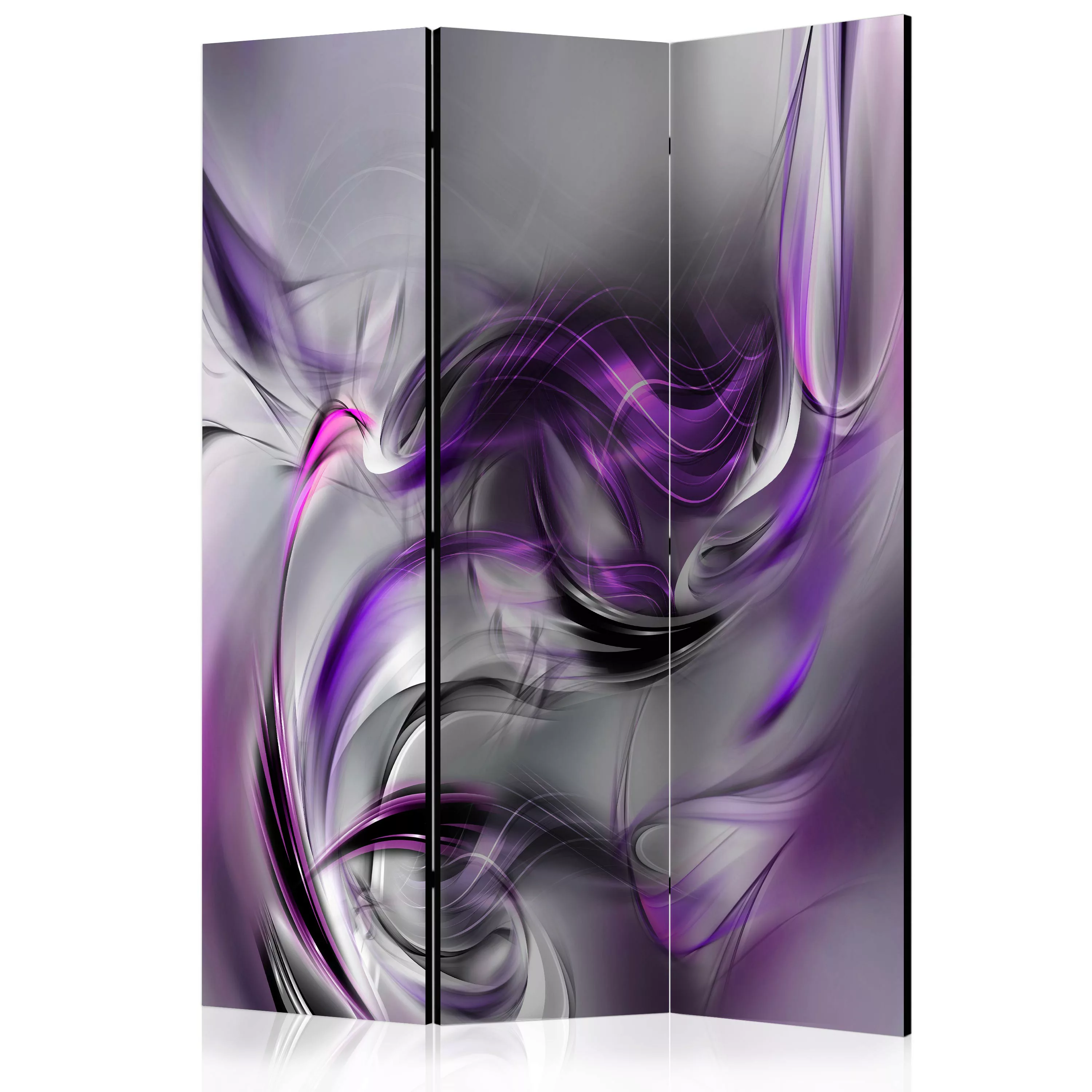 3-teiliges Paravent - Purple Swirls Ii [room Dividers] günstig online kaufen