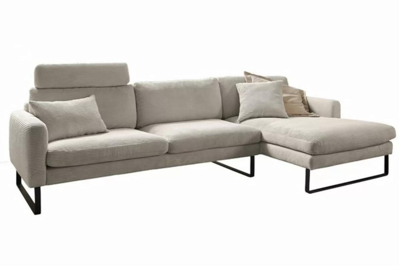 KAWOLA Ecksofa RICARDA, Sofa Cord, Recamiere links od. rechts, versch. Farb günstig online kaufen