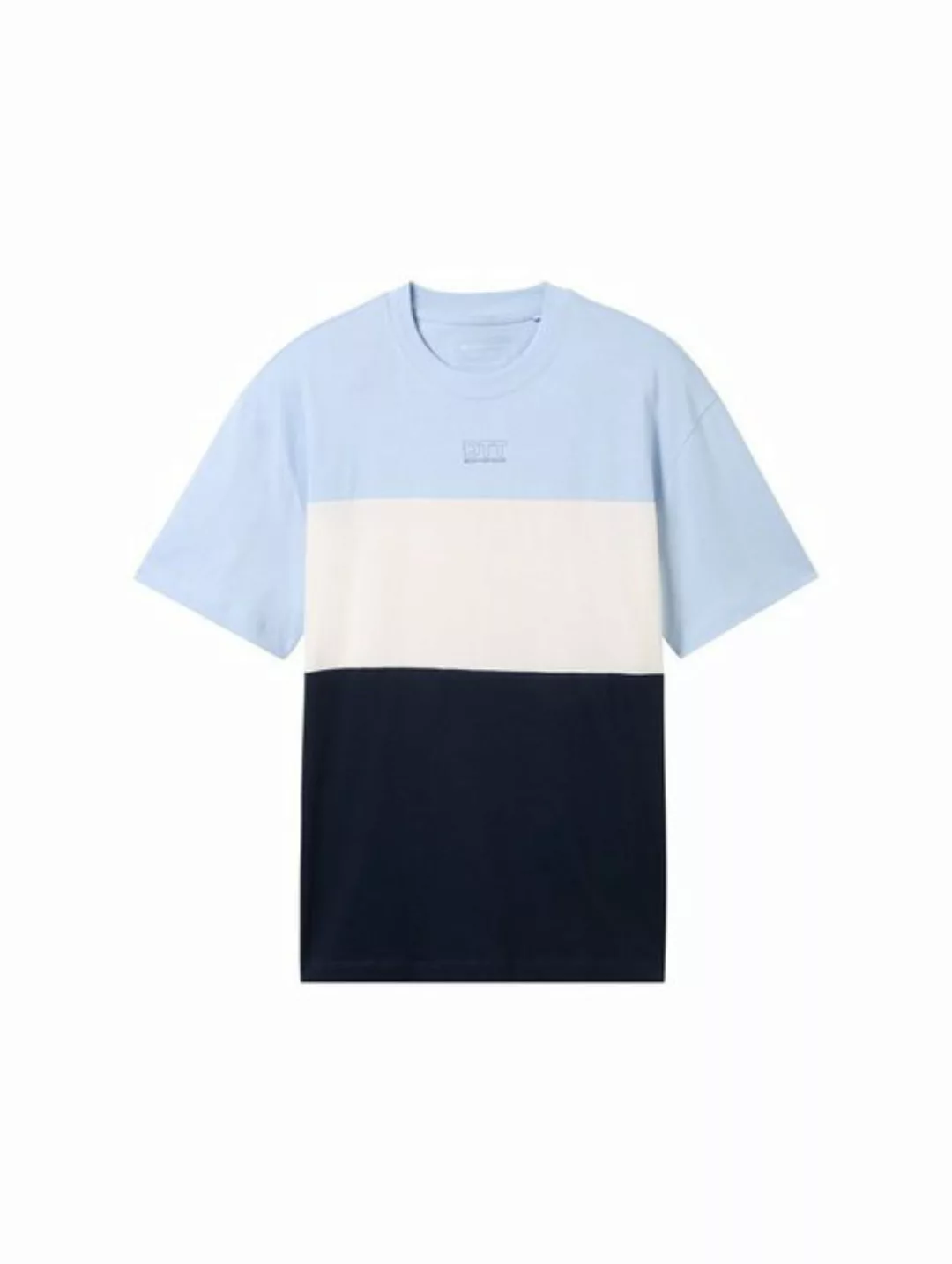 TOM TAILOR Denim T-Shirt Relaxed T-Shirt mit Colour Blocking günstig online kaufen