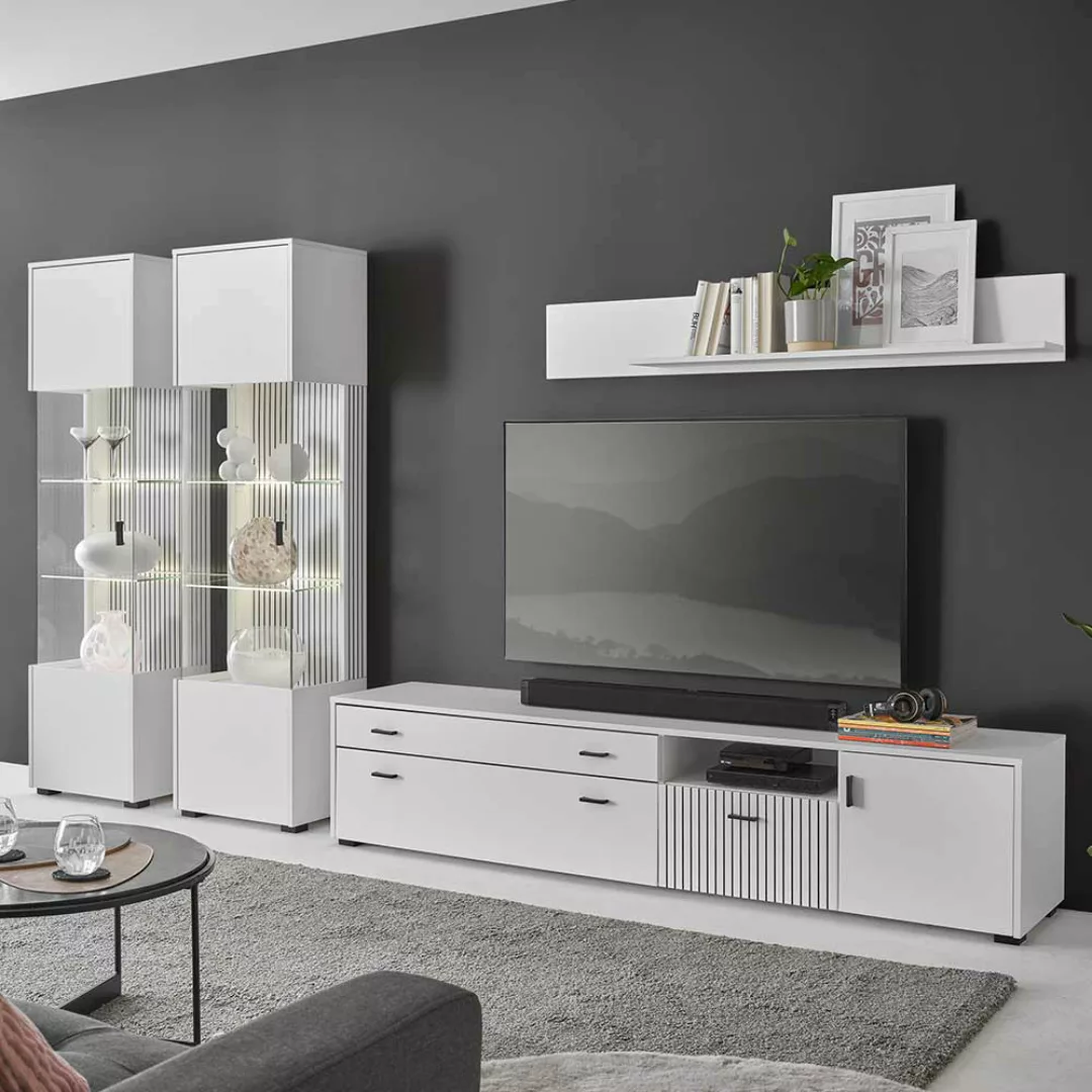 TV Wohnwand in modernem Design Dekor tiefgezogen (vierteilig) günstig online kaufen