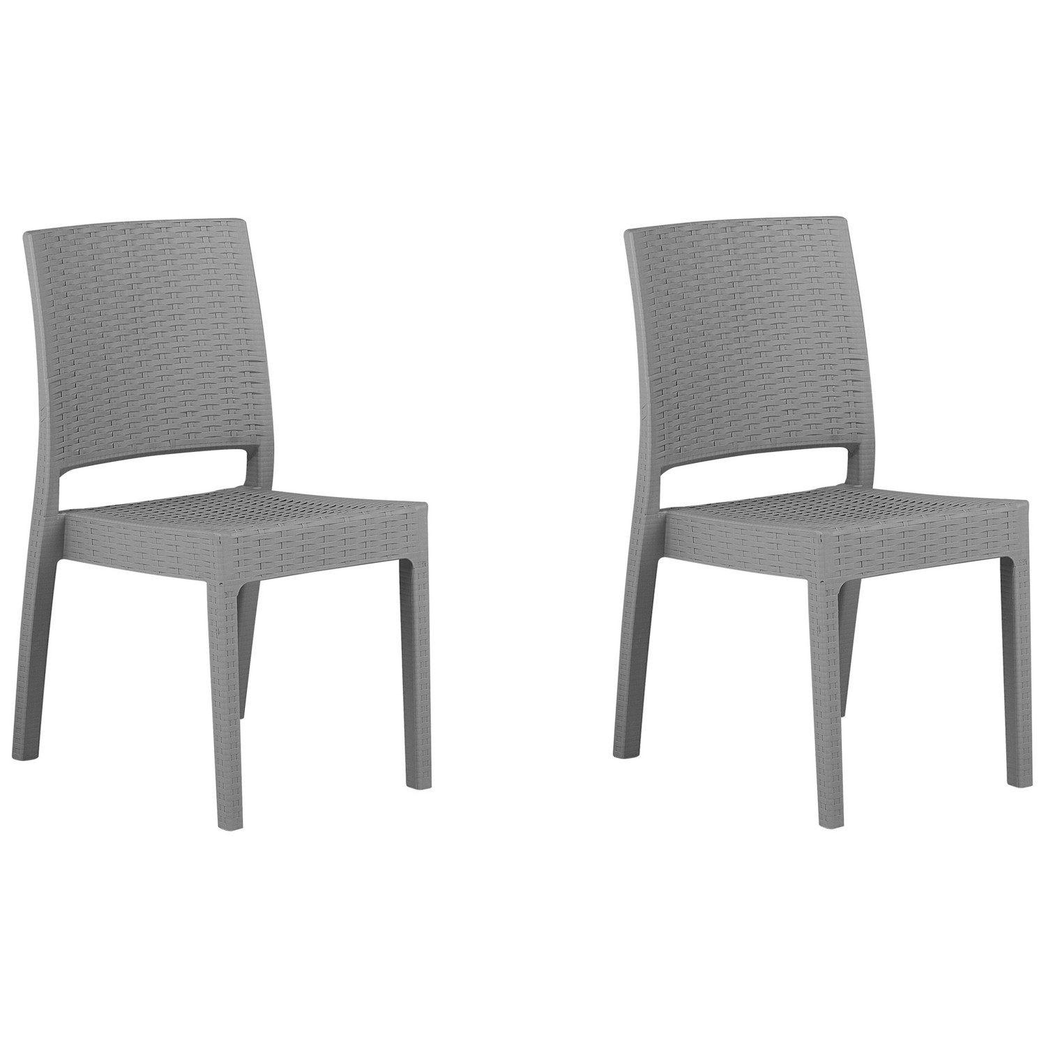 Beliani Gartenstuhl Grau 47x60x89 günstig online kaufen