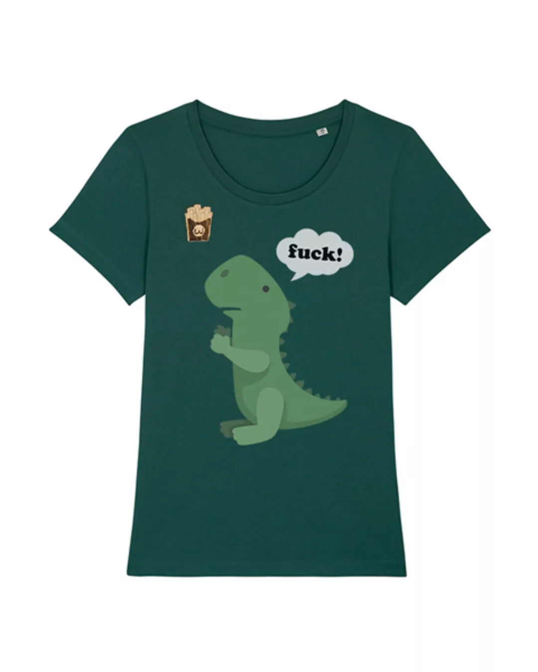 T-rex Mit Pommes | Broschenshirt Damen günstig online kaufen