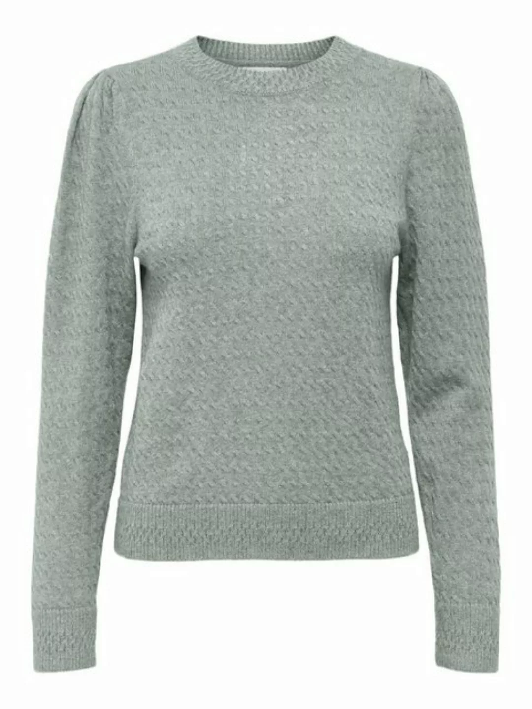 ONLY Rundhalspullover ONLKATIA LS PUFF O-NECK CC KNT mit Strukturstrick günstig online kaufen