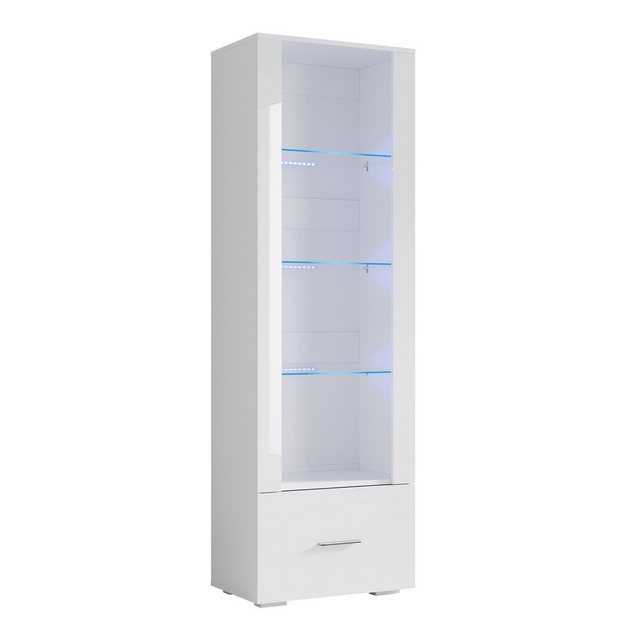 SONNI Glasvitrine Glasvitrinen mit led beleuchtung,55x35x172cm,weiB hochgla günstig online kaufen